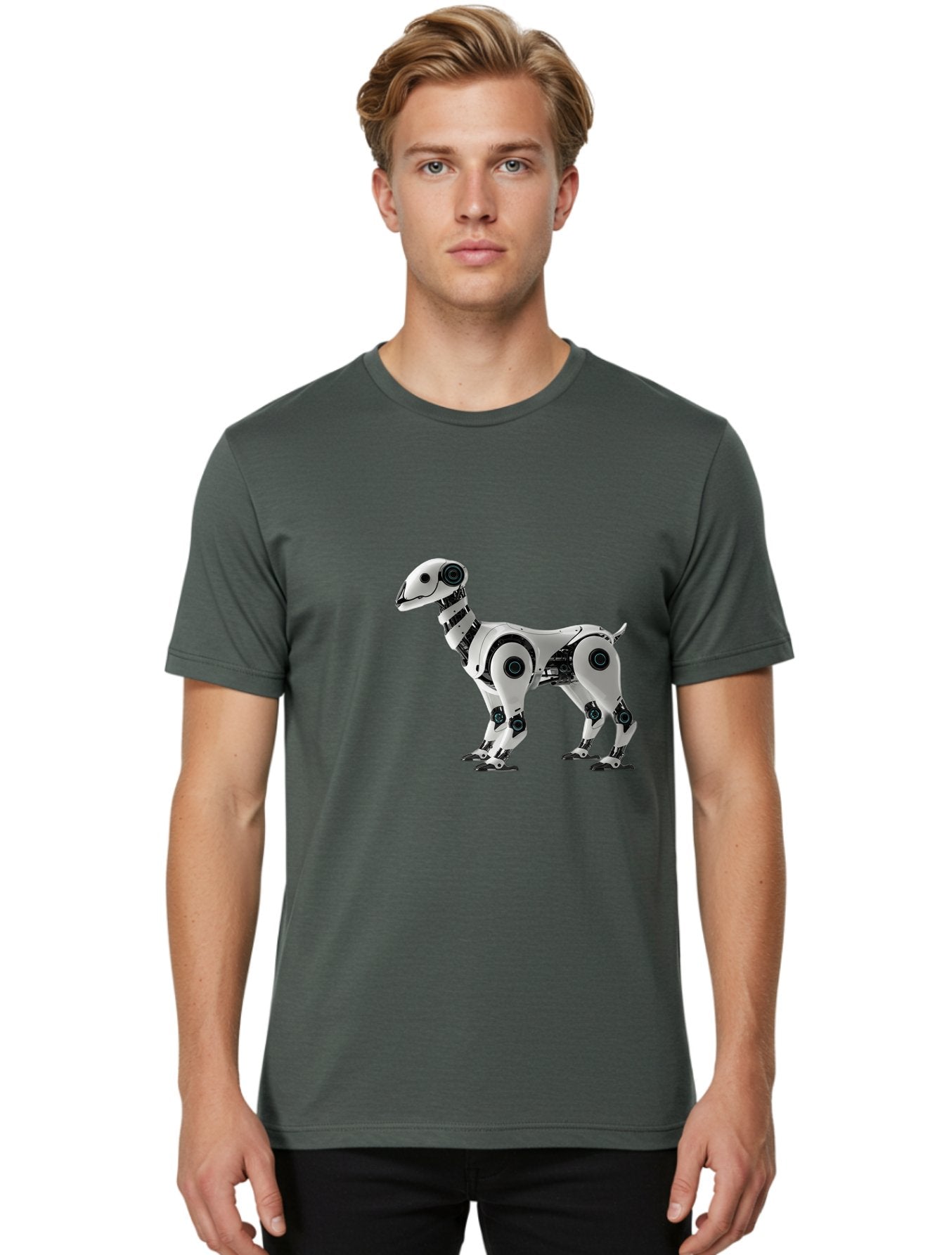 Robot-Dog Men'S Graphic Tee, 100% Cotton, Comfortable Casual Summer Wear, Machine Washable, Robotic Canine, Futuristic Design, Mechanical Pet, Artificial Intelligence, Tech-Savvy, Robotic Limbs, Modern Innovation, Cybernetic Creature, Bab349 26