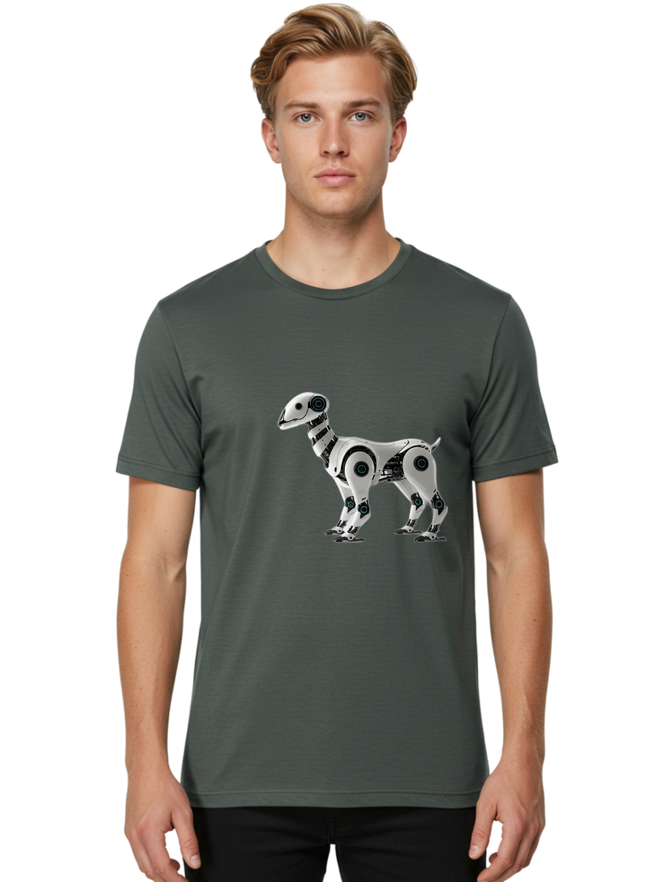 Robot-Dog Men'S Graphic Tee, 100% Cotton, Comfortable Casual Summer Wear, Machine Washable, Robotic Canine, Futuristic Design, Mechanical Pet, Artificial Intelligence, Tech-Savvy, Robotic Limbs, Modern Innovation, Cybernetic Creature, Bab349 10