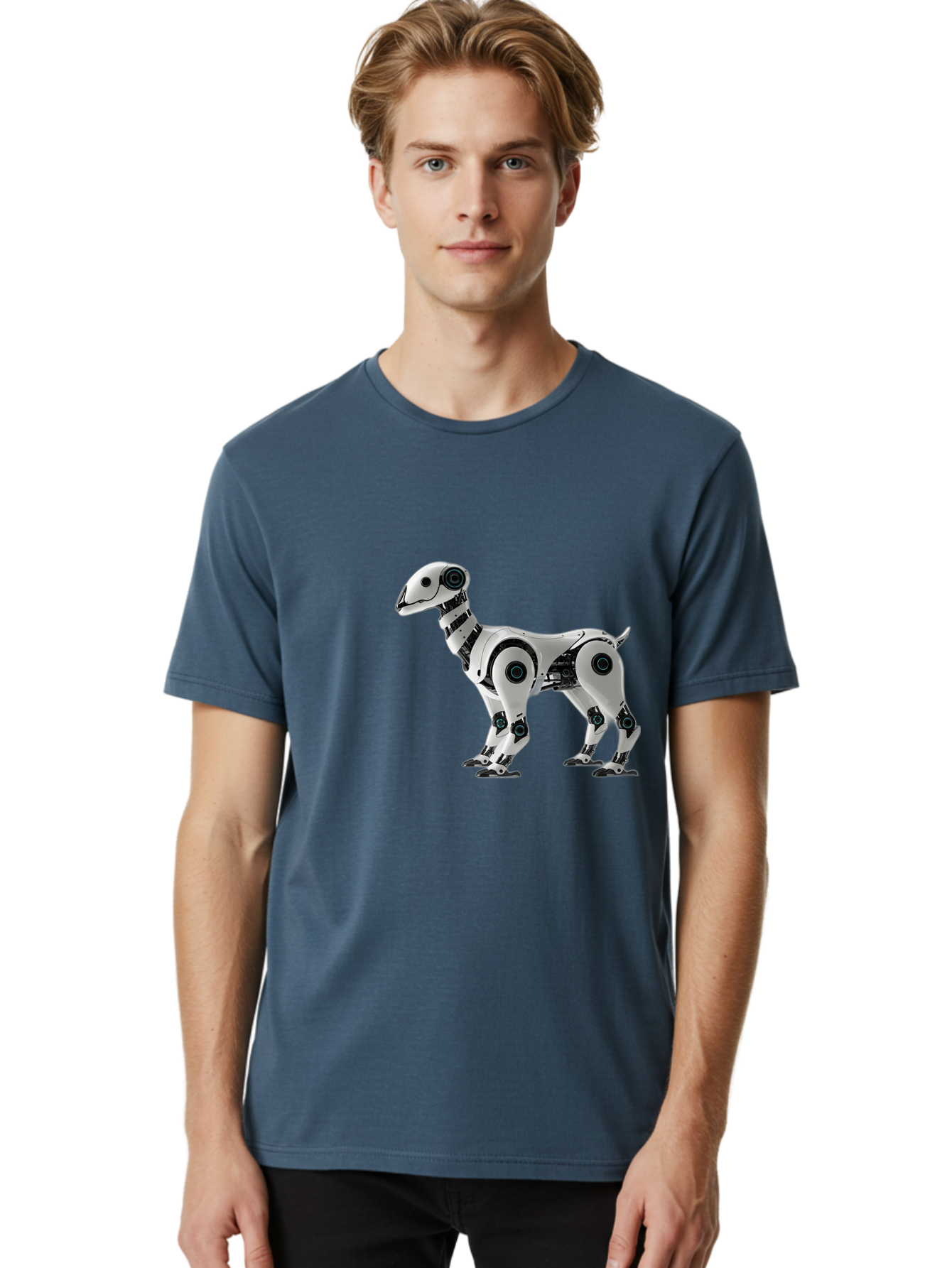 Robot-Dog Men'S Graphic Tee, 100% Cotton, Comfortable Casual Summer Wear, Machine Washable, Robotic Canine, Futuristic Design, Mechanical Pet, Artificial Intelligence, Tech-Savvy, Robotic Limbs, Modern Innovation, Cybernetic Creature, Bab349 24