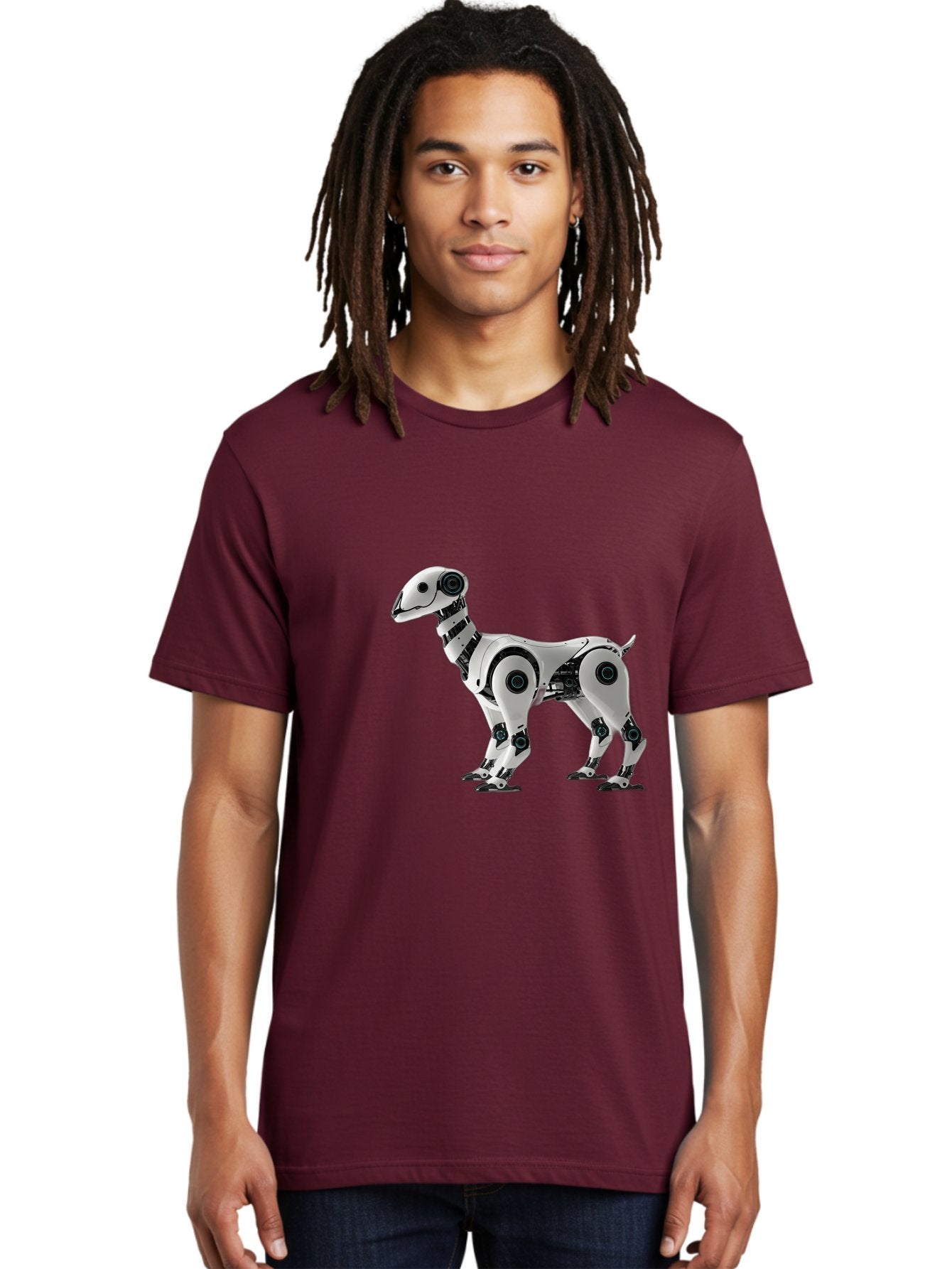 Robot-Dog Men'S Graphic Tee, 100% Cotton, Comfortable Casual Summer Wear, Machine Washable, Robotic Canine, Futuristic Design, Mechanical Pet, Artificial Intelligence, Tech-Savvy, Robotic Limbs, Modern Innovation, Cybernetic Creature, Bab349 25