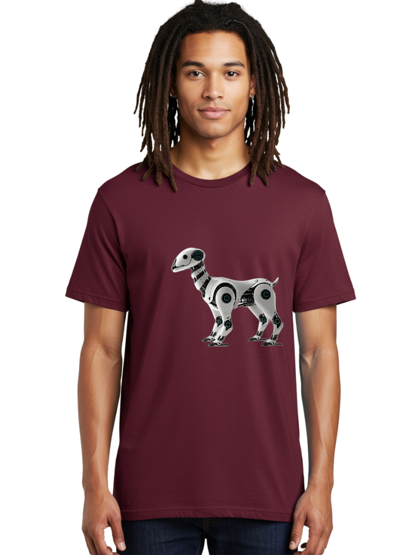 Robot-Dog Men'S Graphic Tee, 100% Cotton, Comfortable Casual Summer Wear, Machine Washable, Robotic Canine, Futuristic Design, Mechanical Pet, Artificial Intelligence, Tech-Savvy, Robotic Limbs, Modern Innovation, Cybernetic Creature, Bab349 12