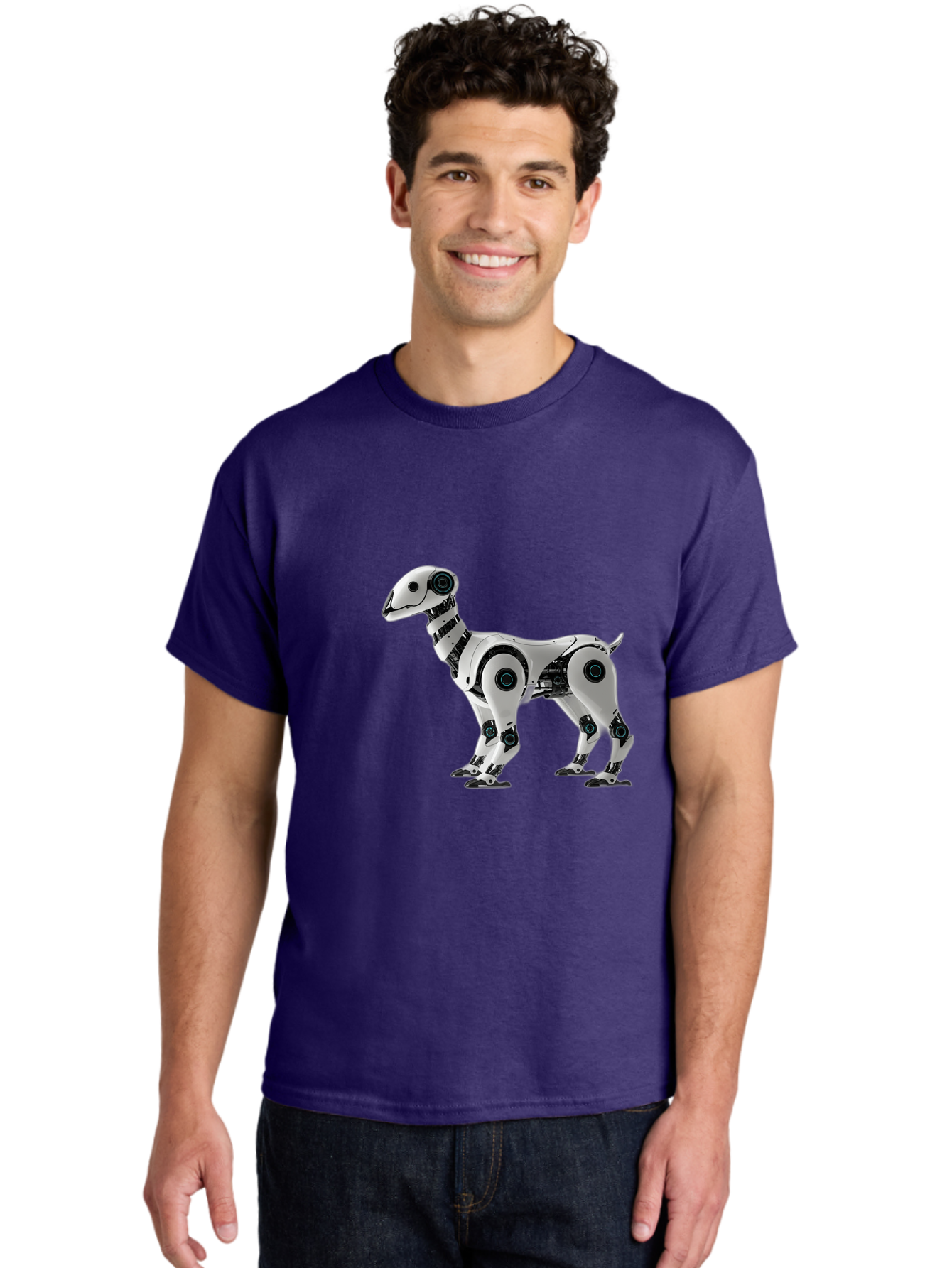 Robot-Dog Men'S Graphic Tee, 100% Cotton, Comfortable Casual Summer Wear, Machine Washable, Robotic Canine, Futuristic Design, Mechanical Pet, Artificial Intelligence, Tech-Savvy, Robotic Limbs, Modern Innovation, Cybernetic Creature, Bab349 26