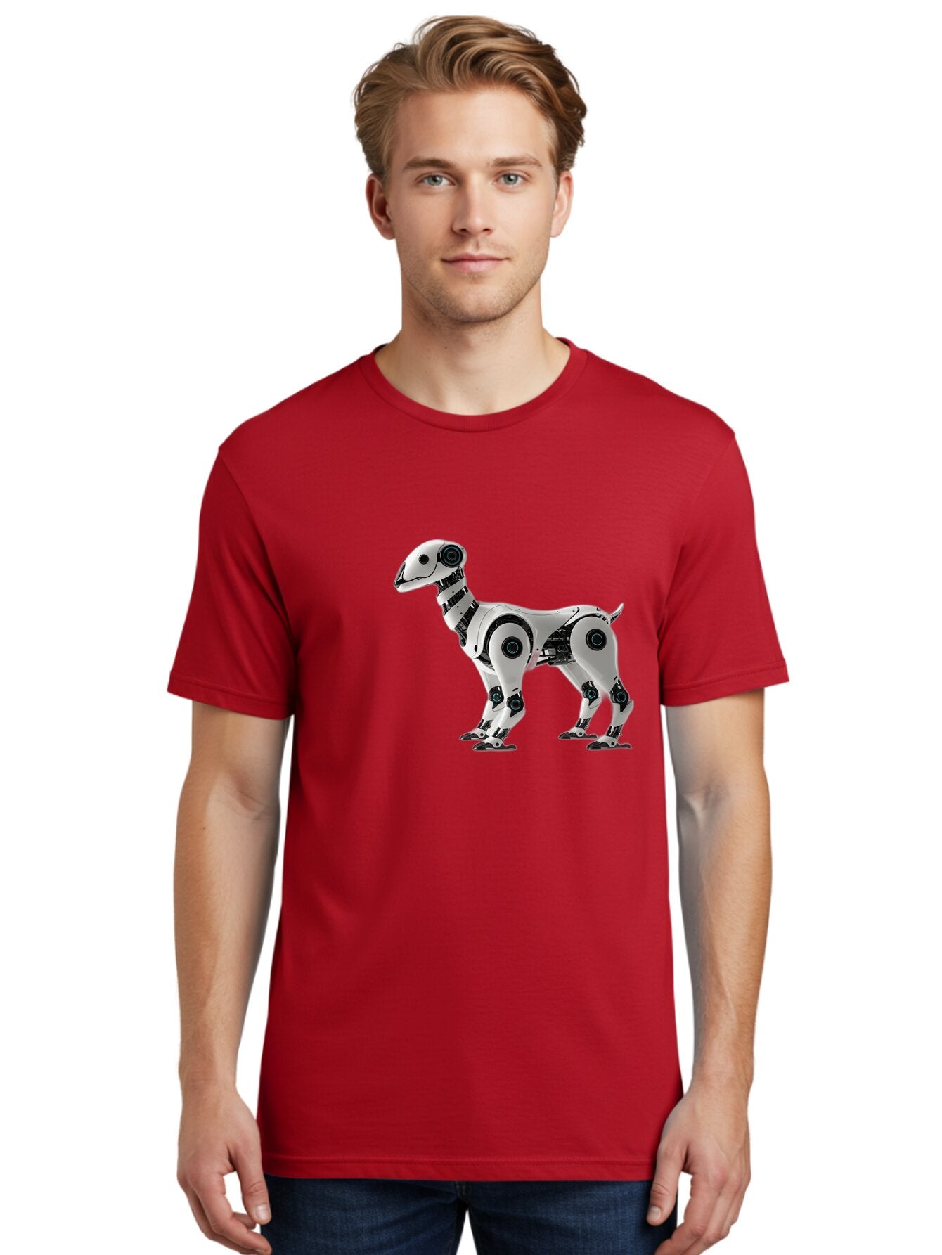 Robot-Dog Men'S Graphic Tee, 100% Cotton, Comfortable Casual Summer Wear, Machine Washable, Robotic Canine, Futuristic Design, Mechanical Pet, Artificial Intelligence, Tech-Savvy, Robotic Limbs, Modern Innovation, Cybernetic Creature, Bab349 21