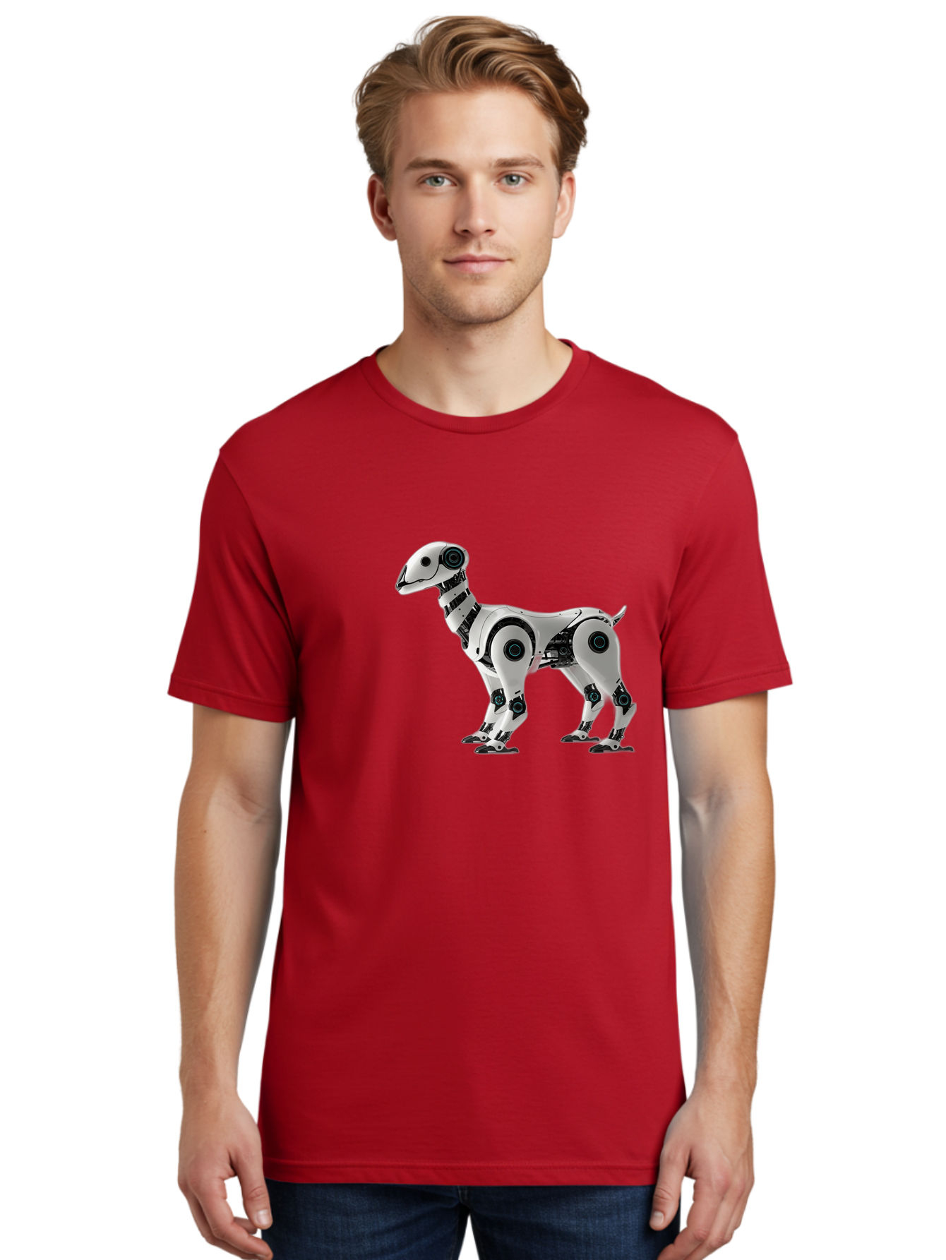 Robot-Dog Men'S Graphic Tee, 100% Cotton, Comfortable Casual Summer Wear, Machine Washable, Robotic Canine, Futuristic Design, Mechanical Pet, Artificial Intelligence, Tech-Savvy, Robotic Limbs, Modern Innovation, Cybernetic Creature, Bab349 20
