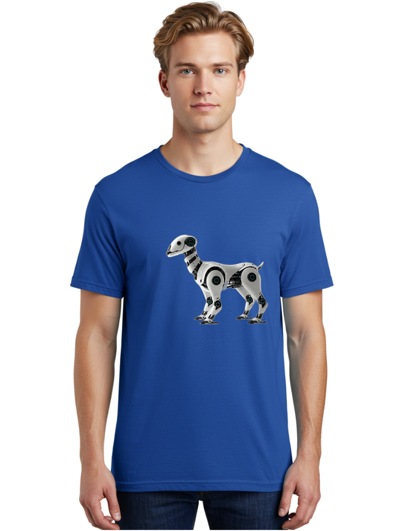 Robot-Dog Men'S Graphic Tee, 100% Cotton, Comfortable Casual Summer Wear, Machine Washable, Robotic Canine, Futuristic Design, Mechanical Pet, Artificial Intelligence, Tech-Savvy, Robotic Limbs, Modern Innovation, Cybernetic Creature, Bab349 14