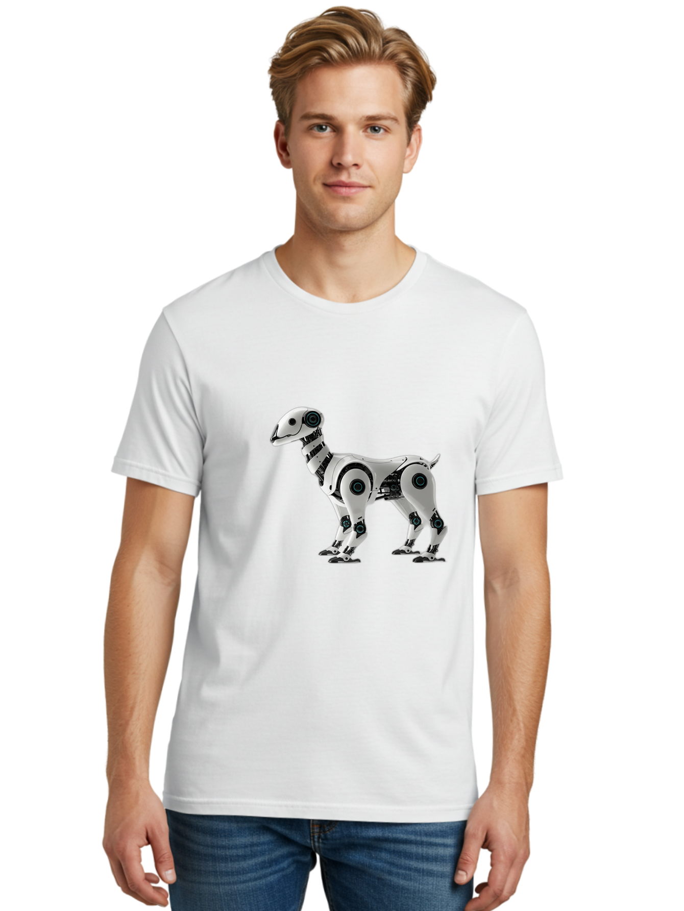 Robot-Dog Men'S Graphic Tee, 100% Cotton, Comfortable Casual Summer Wear, Machine Washable, Robotic Canine, Futuristic Design, Mechanical Pet, Artificial Intelligence, Tech-Savvy, Robotic Limbs, Modern Innovation, Cybernetic Creature, Bab349 16