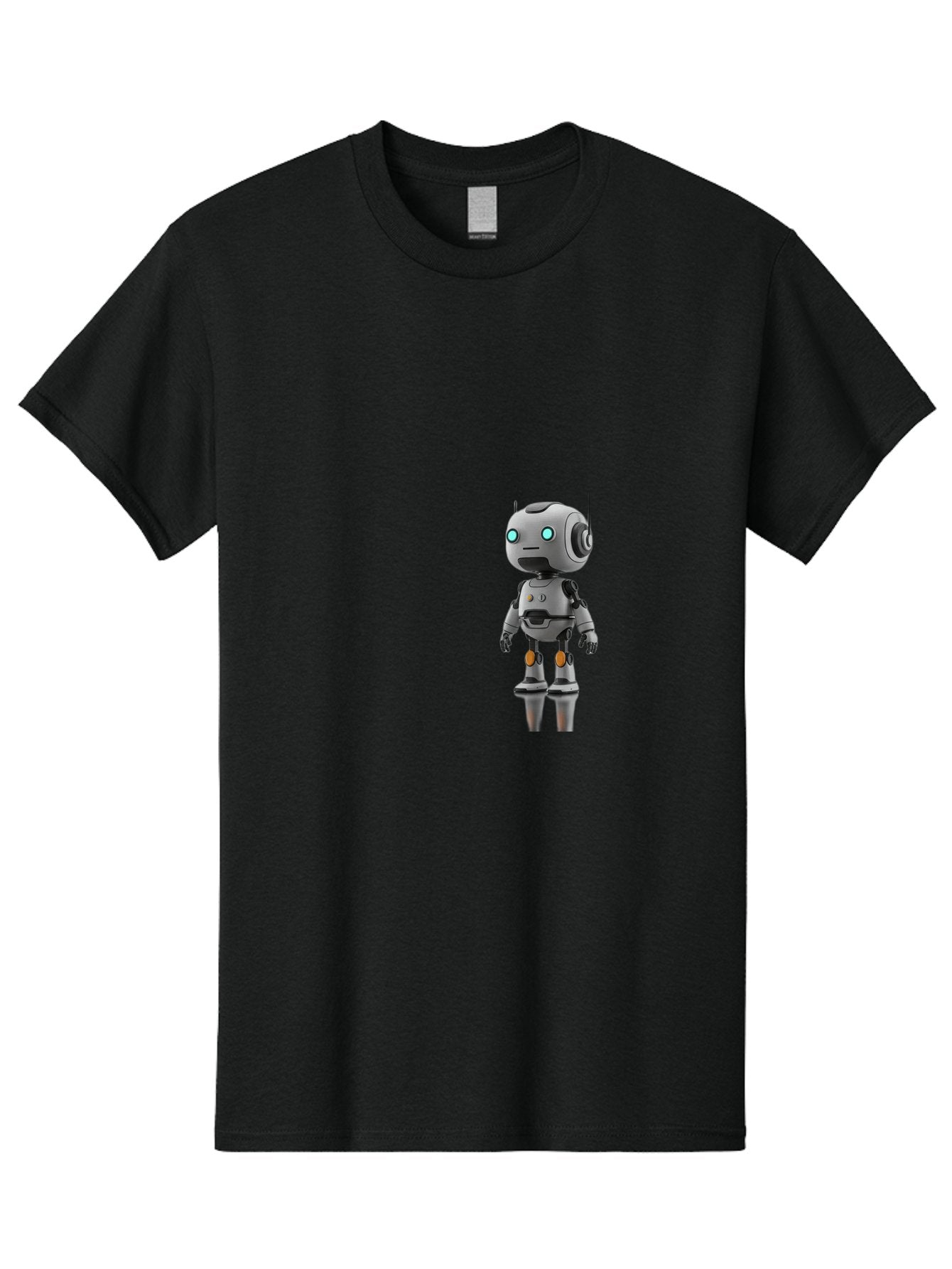 Robot Men'S Graphic Tee, 100% Cotton, Comfortable Casual Summer Wear, Machine Washable, Gray Robot, Artificial Intelligence, Futuristic Design, Robotic Technology, Mechanical Body, Glowing Blue Eyes, Robotic Head, Futuristic Character Bab361