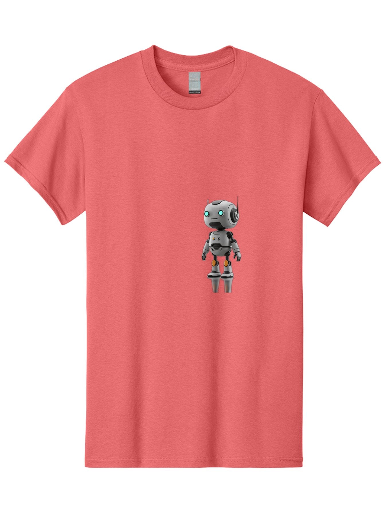 Robot Men'S Graphic Tee, 100% Cotton, Comfortable Casual Summer Wear, Machine Washable, Gray Robot, Artificial Intelligence, Futuristic Design, Robotic Technology, Mechanical Body, Glowing Blue Eyes, Robotic Head, Futuristic Character Bab361 7