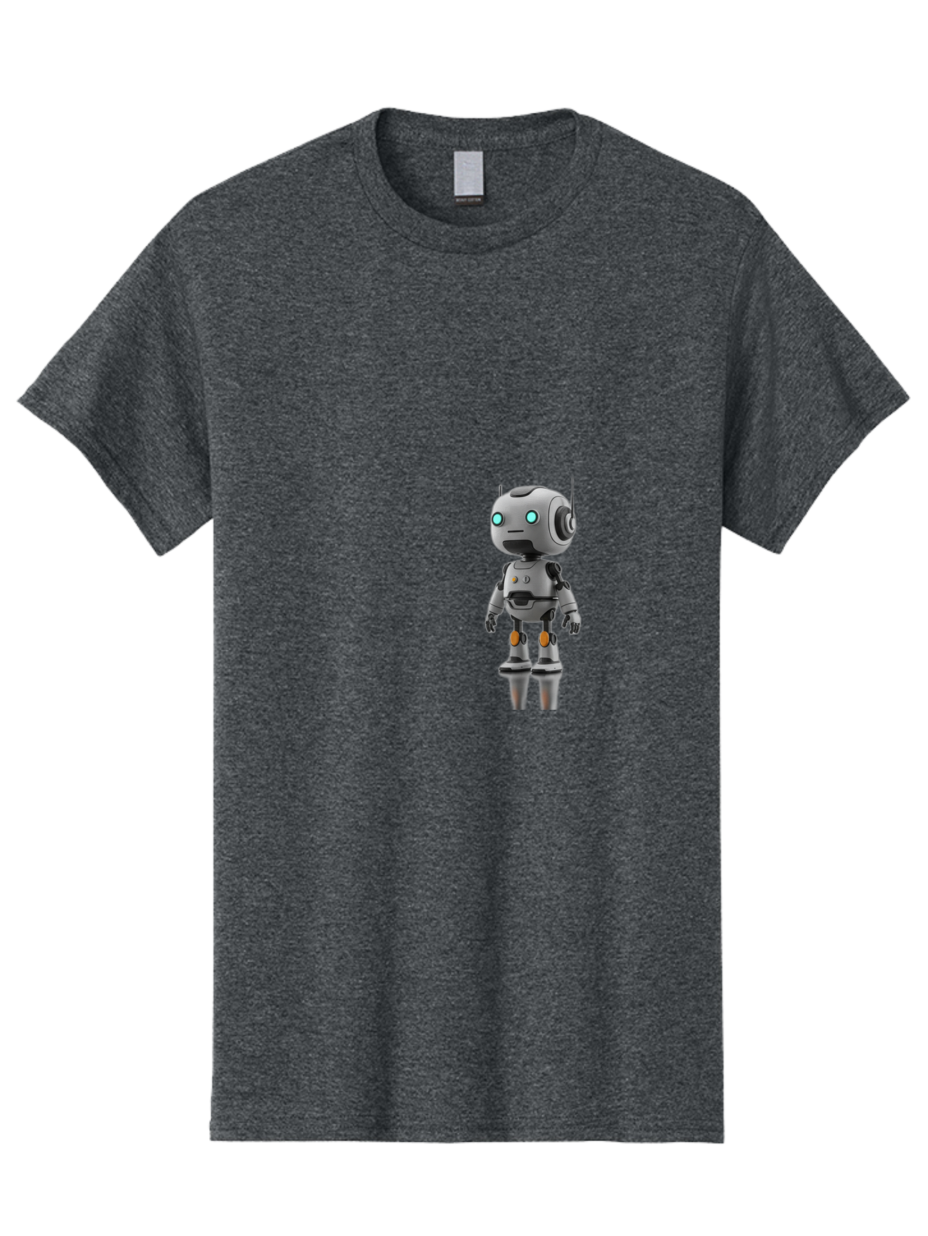 Robot Men'S Graphic Tee, 100% Cotton, Comfortable Casual Summer Wear, Machine Washable, Gray Robot, Artificial Intelligence, Futuristic Design, Robotic Technology, Mechanical Body, Glowing Blue Eyes, Robotic Head, Futuristic Character Bab361 27