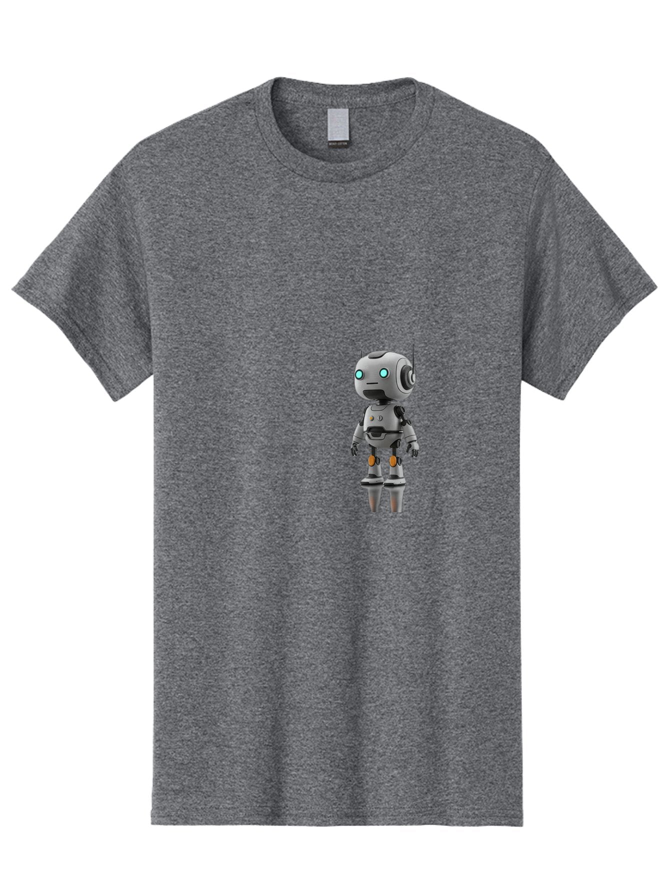 Robot Men'S Graphic Tee, 100% Cotton, Comfortable Casual Summer Wear, Machine Washable, Gray Robot, Artificial Intelligence, Futuristic Design, Robotic Technology, Mechanical Body, Glowing Blue Eyes, Robotic Head, Futuristic Character Bab361 14