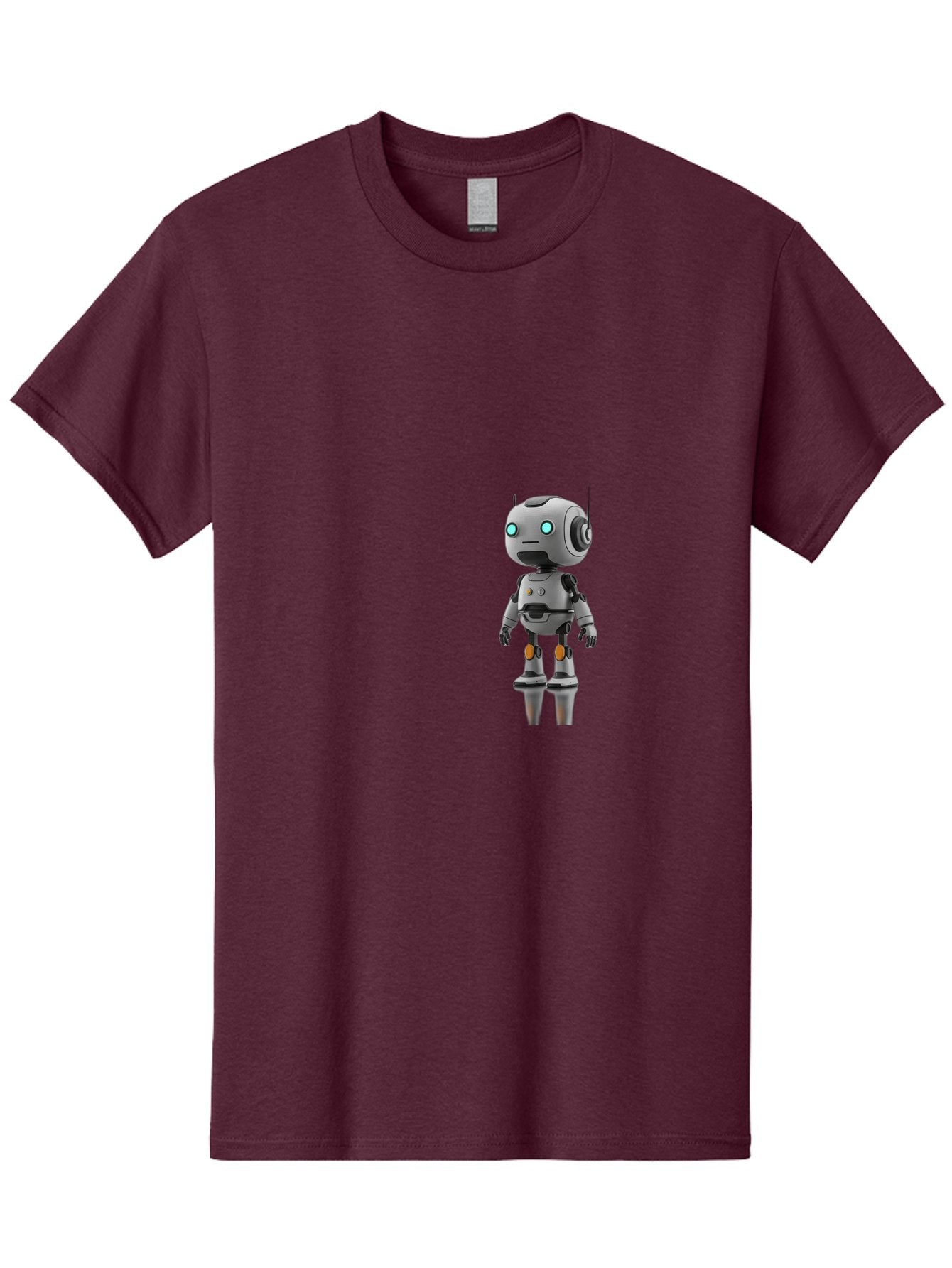 Robot Men'S Graphic Tee, 100% Cotton, Comfortable Casual Summer Wear, Machine Washable, Gray Robot, Artificial Intelligence, Futuristic Design, Robotic Technology, Mechanical Body, Glowing Blue Eyes, Robotic Head, Futuristic Character Bab361 5