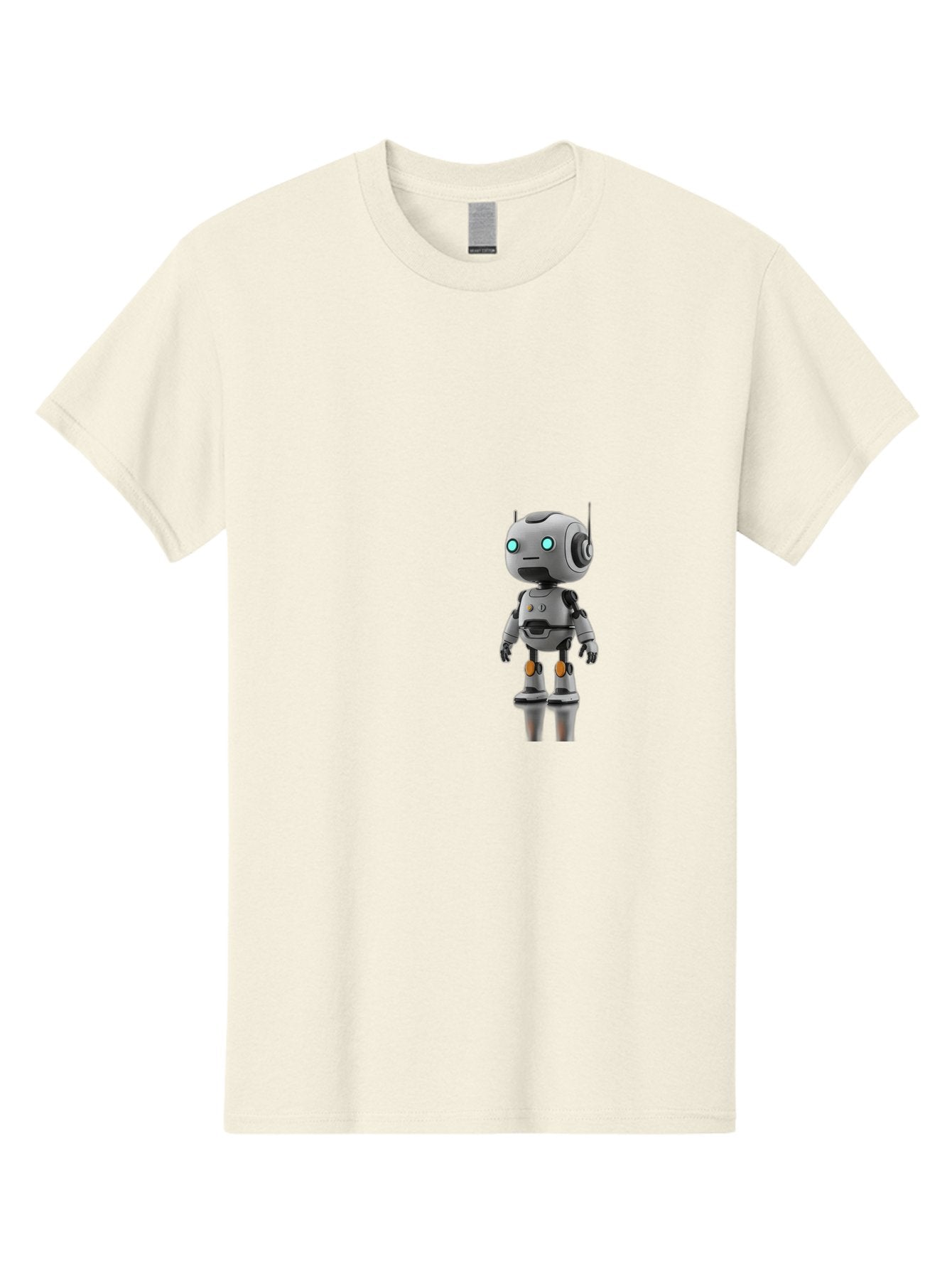 Robot Men'S Graphic Tee, 100% Cotton, Comfortable Casual Summer Wear, Machine Washable, Gray Robot, Artificial Intelligence, Futuristic Design, Robotic Technology, Mechanical Body, Glowing Blue Eyes, Robotic Head, Futuristic Character Bab361 6