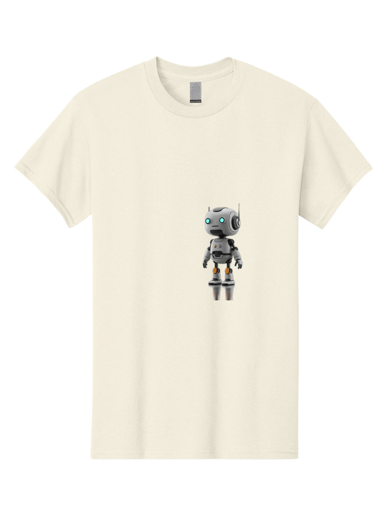 Robot Men'S Graphic Tee, 100% Cotton, Comfortable Casual Summer Wear, Machine Washable, Gray Robot, Artificial Intelligence, Futuristic Design, Robotic Technology, Mechanical Body, Glowing Blue Eyes, Robotic Head, Futuristic Character Bab361 13