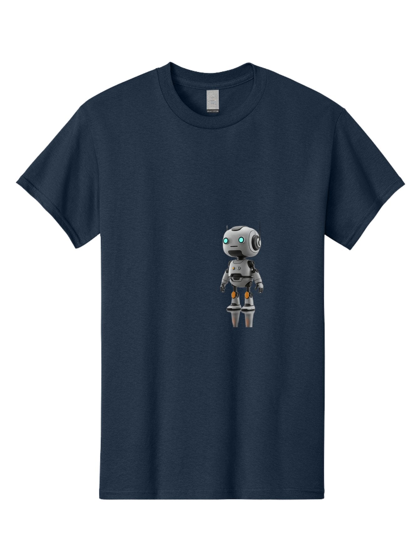 Robot Men'S Graphic Tee, 100% Cotton, Comfortable Casual Summer Wear, Machine Washable, Gray Robot, Artificial Intelligence, Futuristic Design, Robotic Technology, Mechanical Body, Glowing Blue Eyes, Robotic Head, Futuristic Character Bab361 8