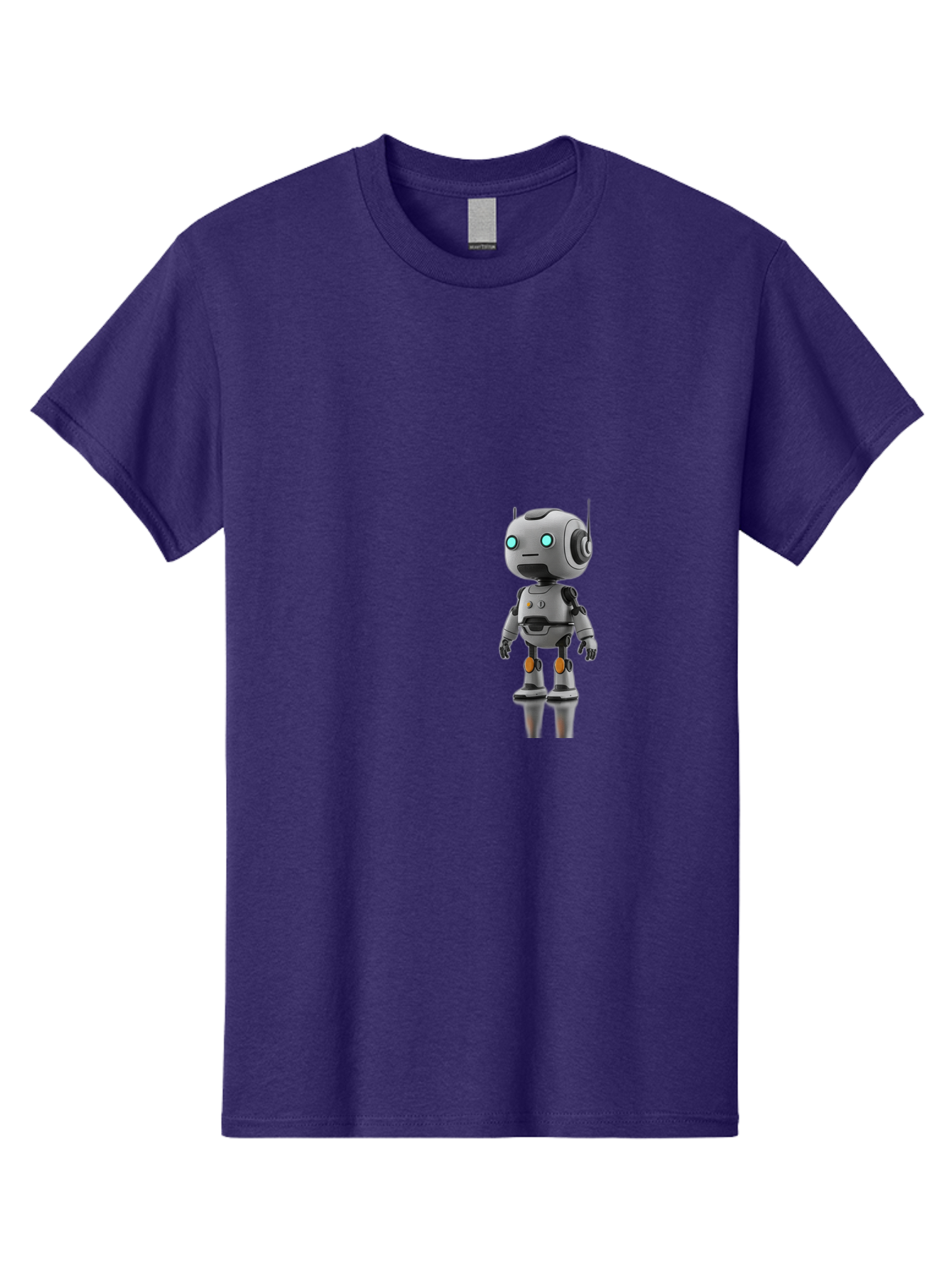 Robot Men'S Graphic Tee, 100% Cotton, Comfortable Casual Summer Wear, Machine Washable, Gray Robot, Artificial Intelligence, Futuristic Design, Robotic Technology, Mechanical Body, Glowing Blue Eyes, Robotic Head, Futuristic Character Bab361 7