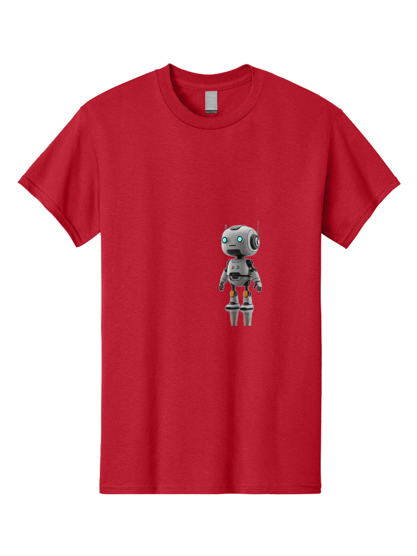 Robot Men'S Graphic Tee, 100% Cotton, Comfortable Casual Summer Wear, Machine Washable, Gray Robot, Artificial Intelligence, Futuristic Design, Robotic Technology, Mechanical Body, Glowing Blue Eyes, Robotic Head, Futuristic Character Bab361