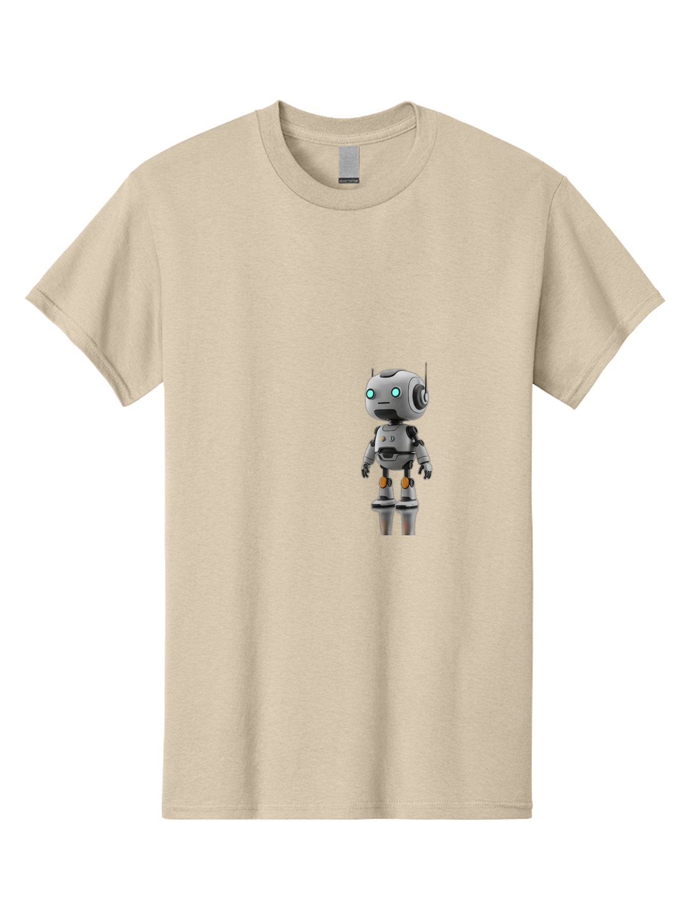 Robot Men'S Graphic Tee, 100% Cotton, Comfortable Casual Summer Wear, Machine Washable, Gray Robot, Artificial Intelligence, Futuristic Design, Robotic Technology, Mechanical Body, Glowing Blue Eyes, Robotic Head, Futuristic Character Bab361 9