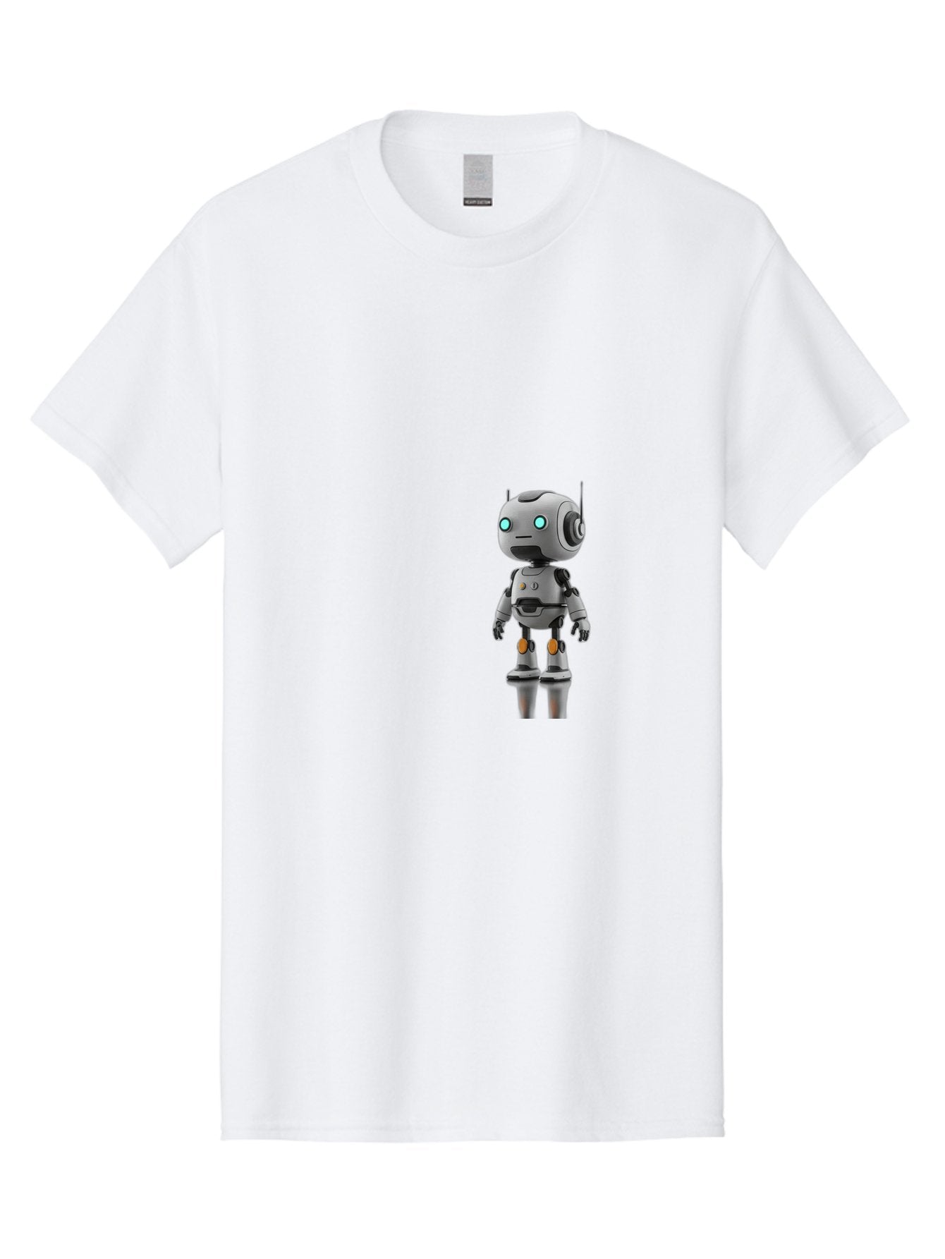 Robot Men'S Graphic Tee, 100% Cotton, Comfortable Casual Summer Wear, Machine Washable, Gray Robot, Artificial Intelligence, Futuristic Design, Robotic Technology, Mechanical Body, Glowing Blue Eyes, Robotic Head, Futuristic Character Bab361 12