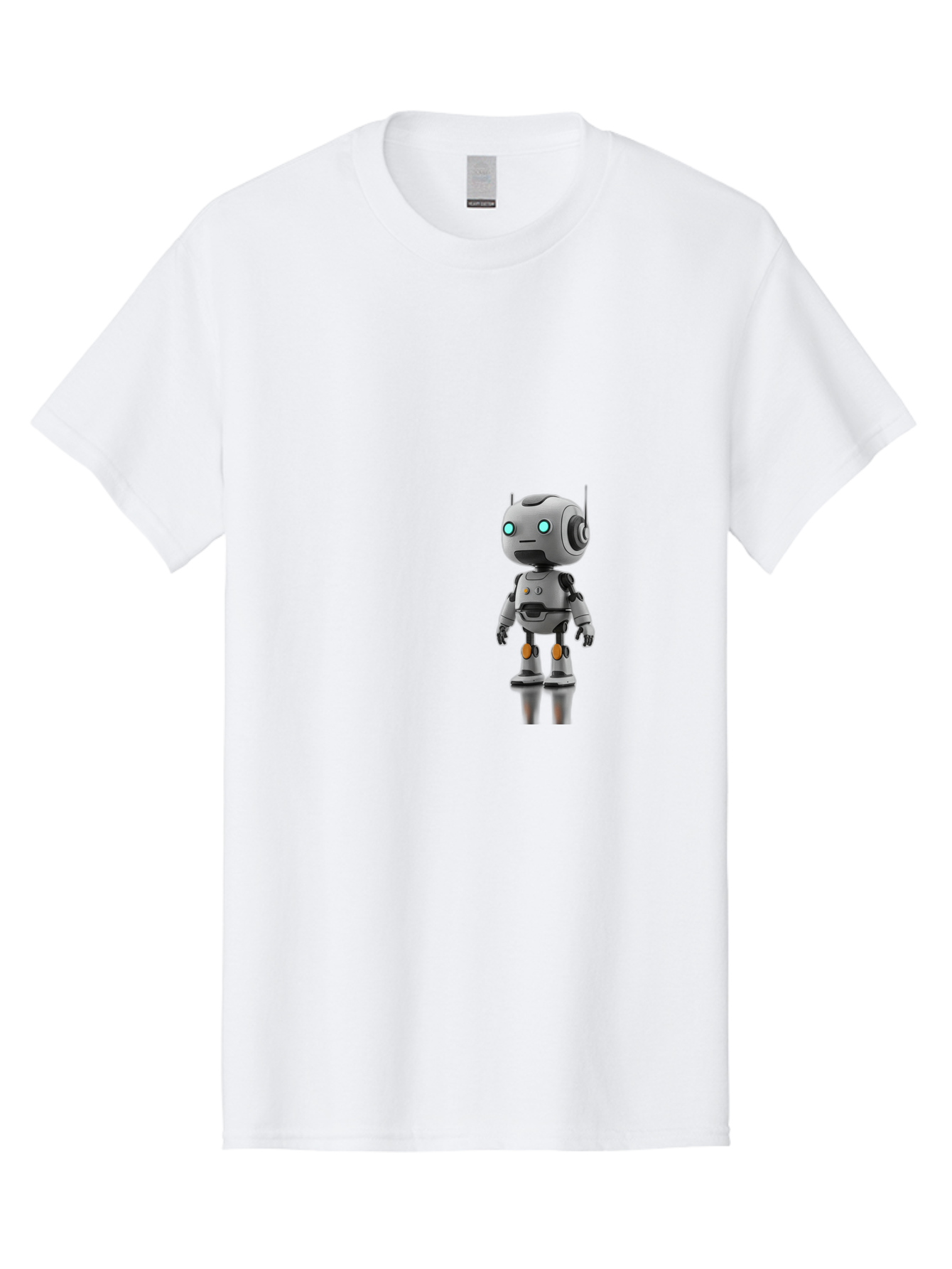 Robot Men'S Graphic Tee, 100% Cotton, Comfortable Casual Summer Wear, Machine Washable, Gray Robot, Artificial Intelligence, Futuristic Design, Robotic Technology, Mechanical Body, Glowing Blue Eyes, Robotic Head, Futuristic Character Bab361 5