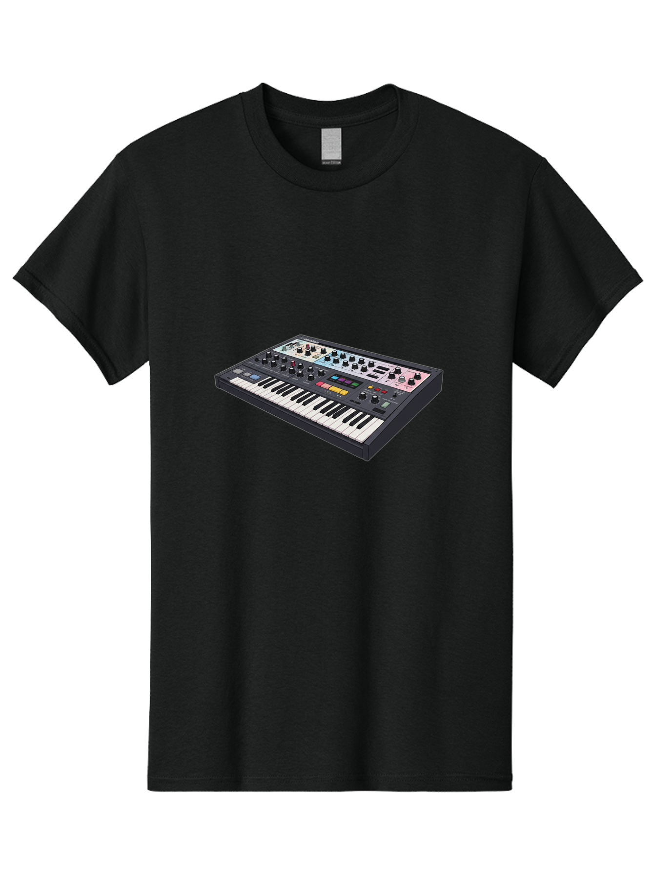 Roland-Jupiter-8 Men'S Graphic Tee, 100% Cotton, Comfortable Casual Summer Wear, Machine Washable, Music Synthesizer, Electronic Keyboard, Midi Controller, Sound Editing, Music Production, Audio Equipment, Musical Instrument, Korg Synthesizer, Bab362 3
