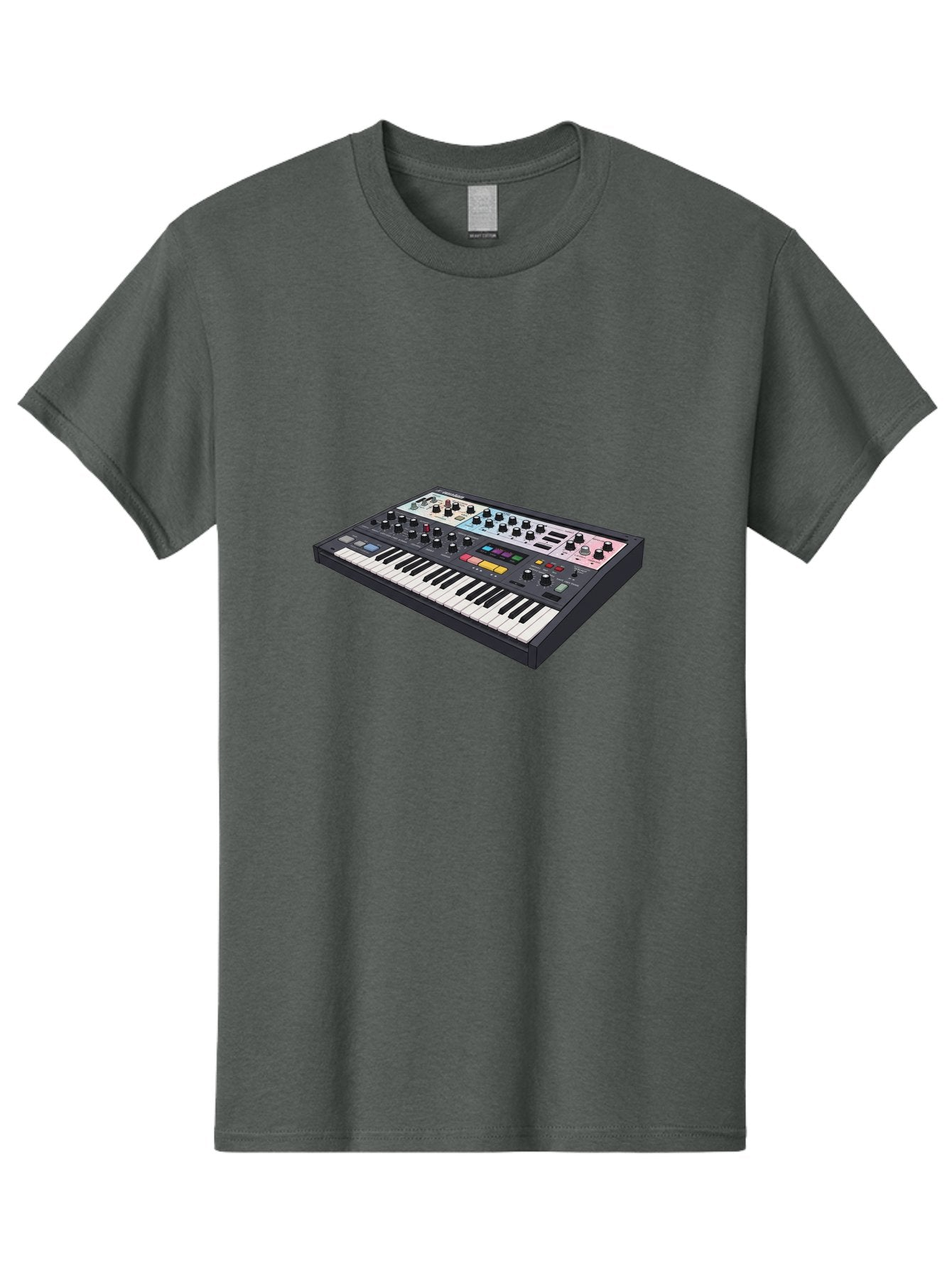 Roland-Jupiter-8 Men'S Graphic Tee, 100% Cotton, Comfortable Casual Summer Wear, Machine Washable, Music Synthesizer, Electronic Keyboard, Midi Controller, Sound Editing, Music Production, Audio Equipment, Musical Instrument, Korg Synthesizer, Bab362 8