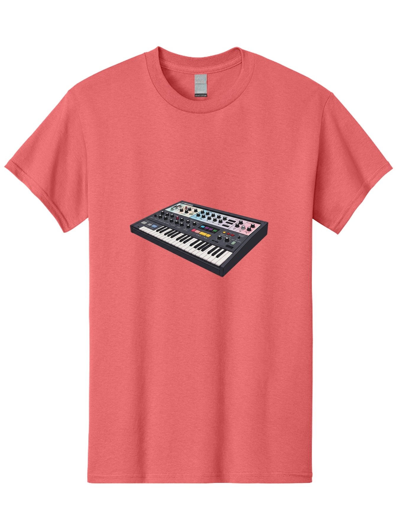 Roland-Jupiter-8 Men'S Graphic Tee, 100% Cotton, Comfortable Casual Summer Wear, Machine Washable, Music Synthesizer, Electronic Keyboard, Midi Controller, Sound Editing, Music Production, Audio Equipment, Musical Instrument, Korg Synthesizer, Bab362 5