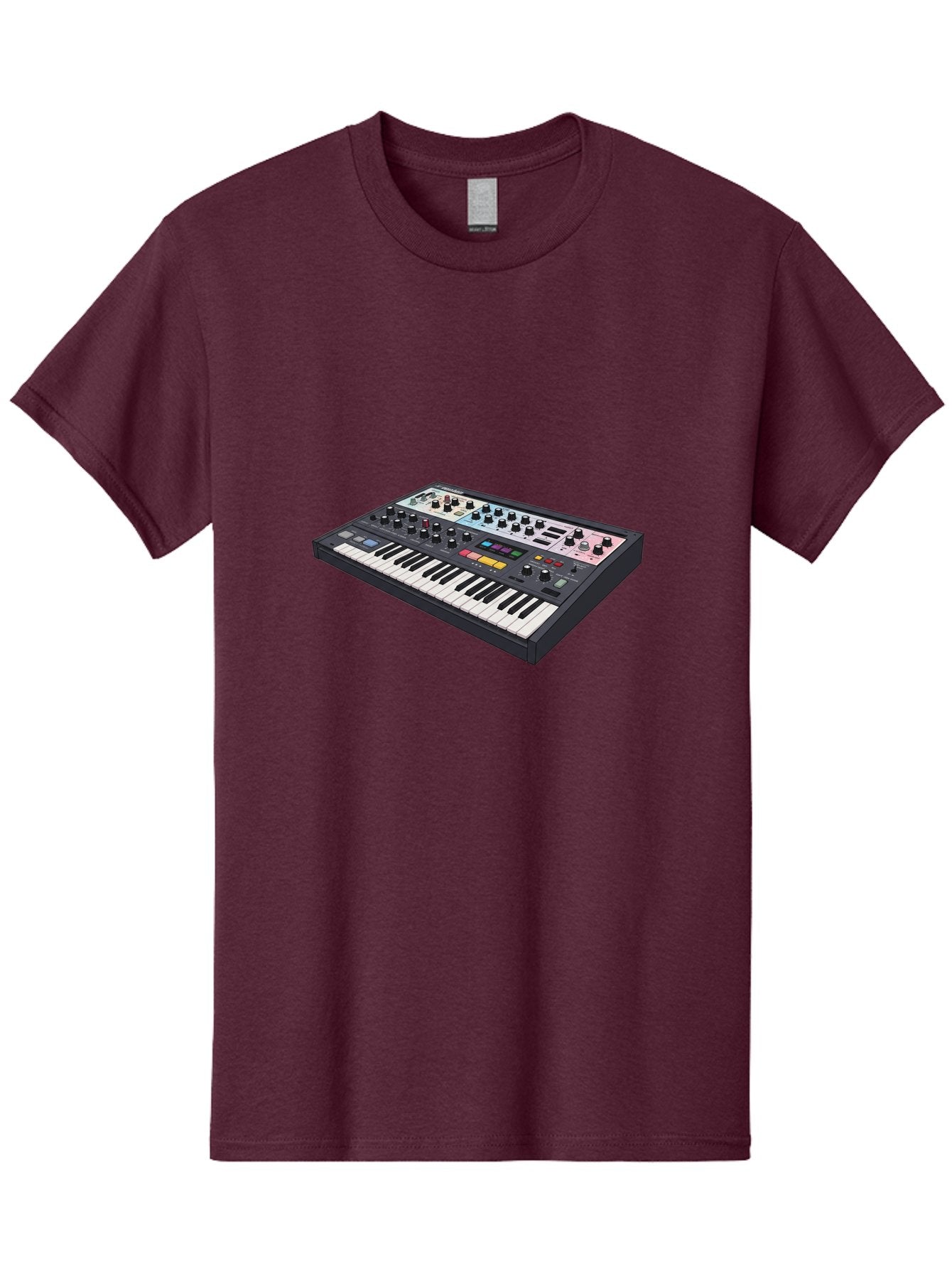 Roland-Jupiter-8 Men'S Graphic Tee, 100% Cotton, Comfortable Casual Summer Wear, Machine Washable, Music Synthesizer, Electronic Keyboard, Midi Controller, Sound Editing, Music Production, Audio Equipment, Musical Instrument, Korg Synthesizer, Bab362