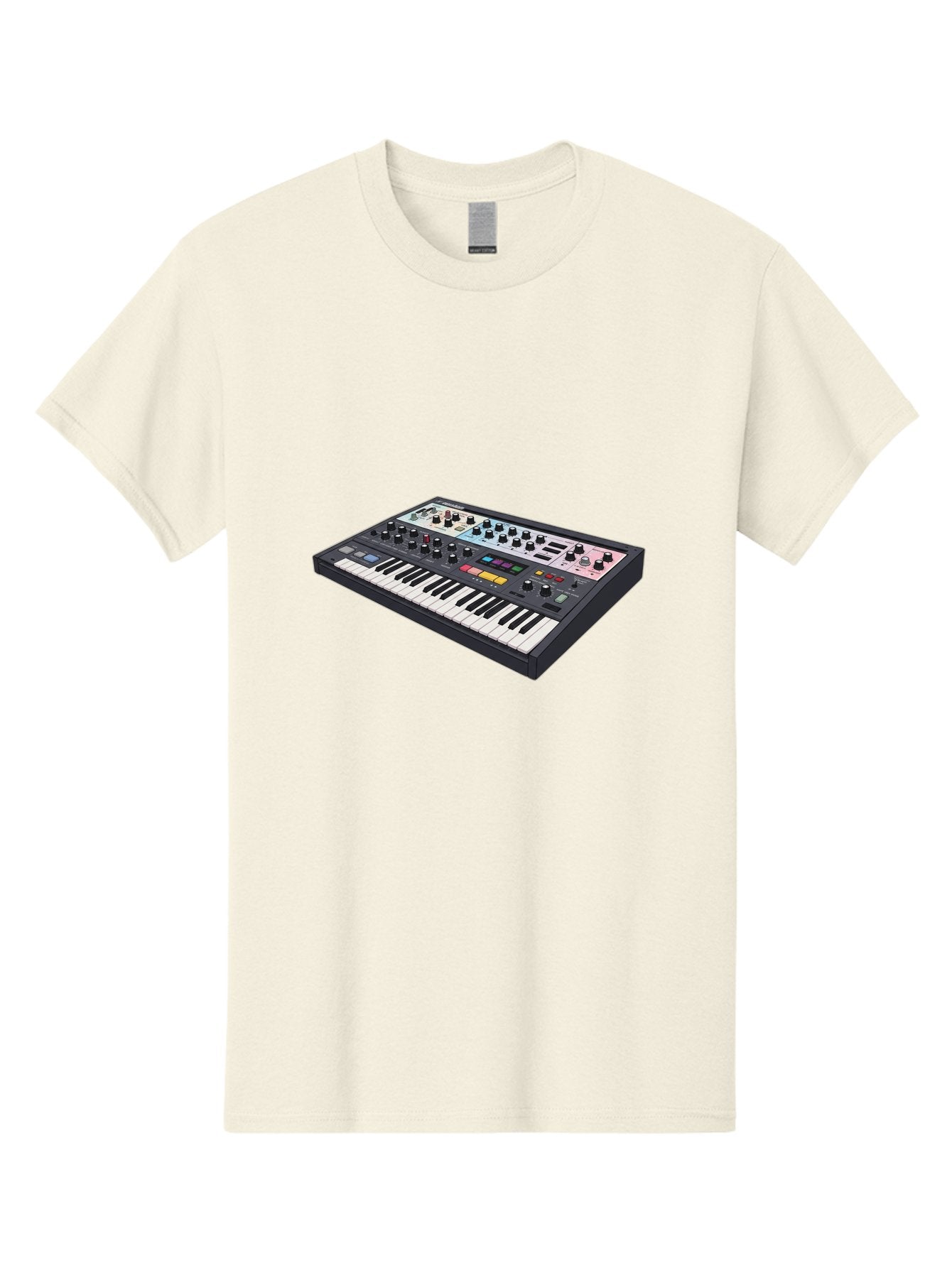 Roland-Jupiter-8 Men'S Graphic Tee, 100% Cotton, Comfortable Casual Summer Wear, Machine Washable, Music Synthesizer, Electronic Keyboard, Midi Controller, Sound Editing, Music Production, Audio Equipment, Musical Instrument, Korg Synthesizer, Bab362 15