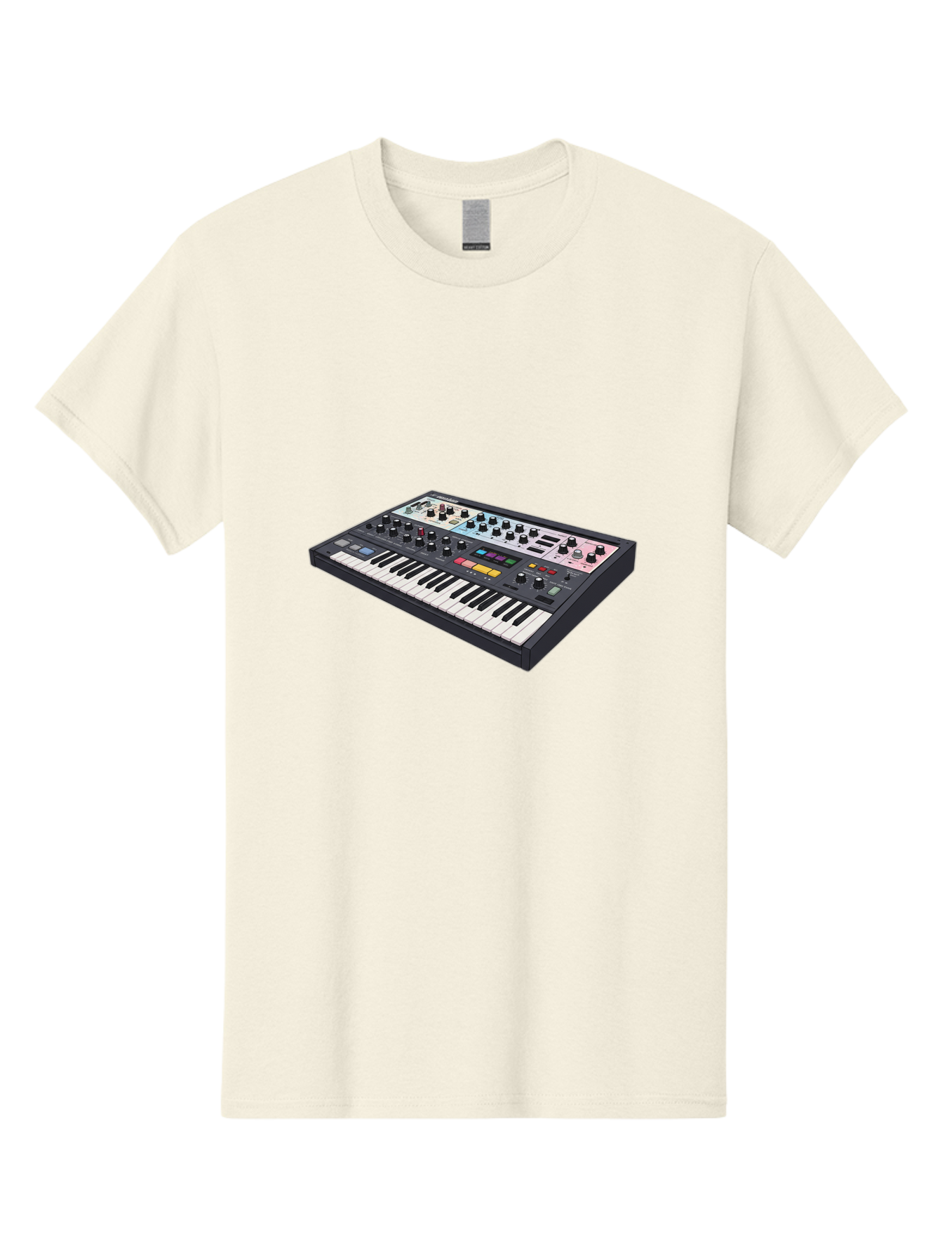 Roland-Jupiter-8 Men'S Graphic Tee, 100% Cotton, Comfortable Casual Summer Wear, Machine Washable, Music Synthesizer, Electronic Keyboard, Midi Controller, Sound Editing, Music Production, Audio Equipment, Musical Instrument, Korg Synthesizer, Bab362