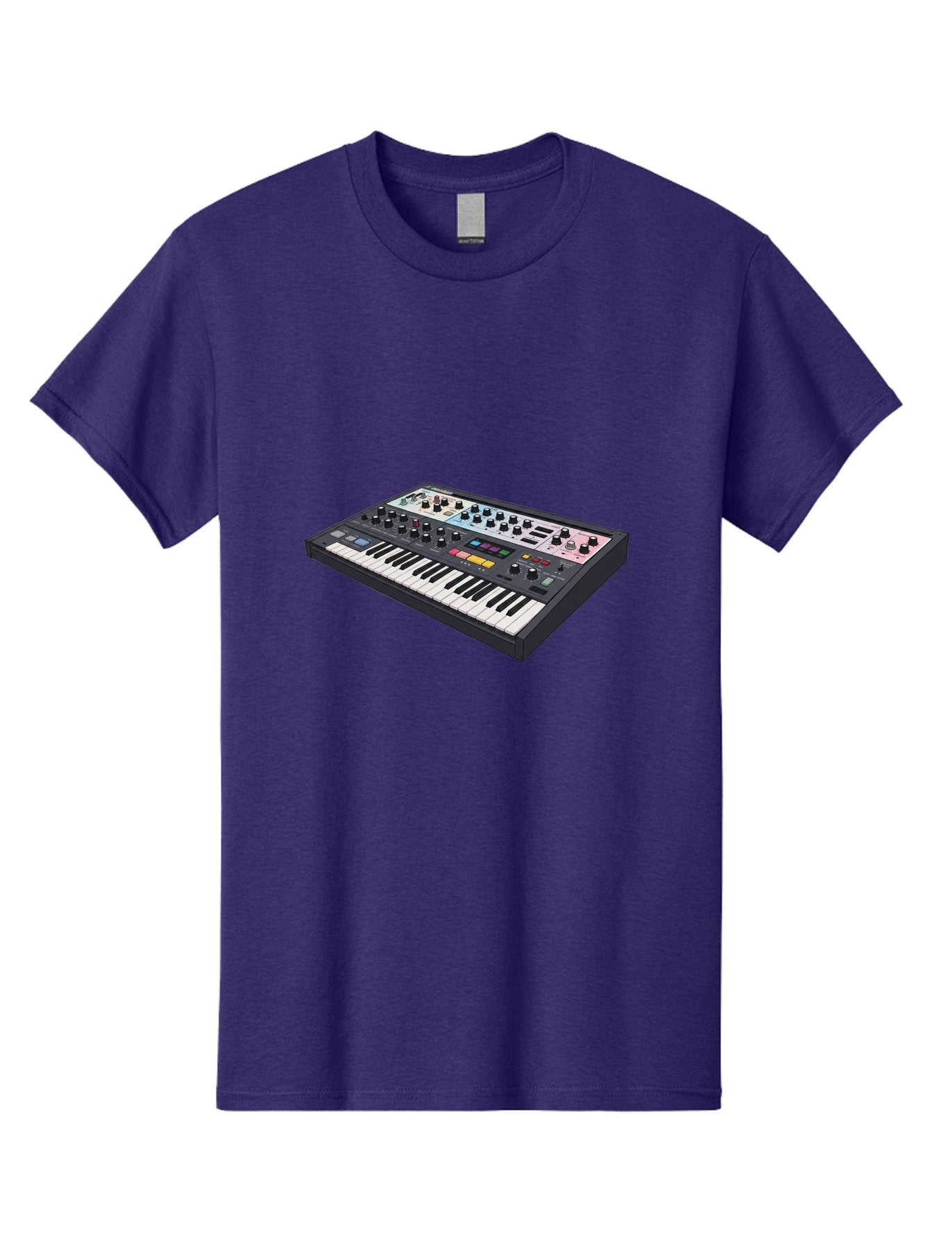 Roland-Jupiter-8 Men'S Graphic Tee, 100% Cotton, Comfortable Casual Summer Wear, Machine Washable, Music Synthesizer, Electronic Keyboard, Midi Controller, Sound Editing, Music Production, Audio Equipment, Musical Instrument, Korg Synthesizer, Bab362 10
