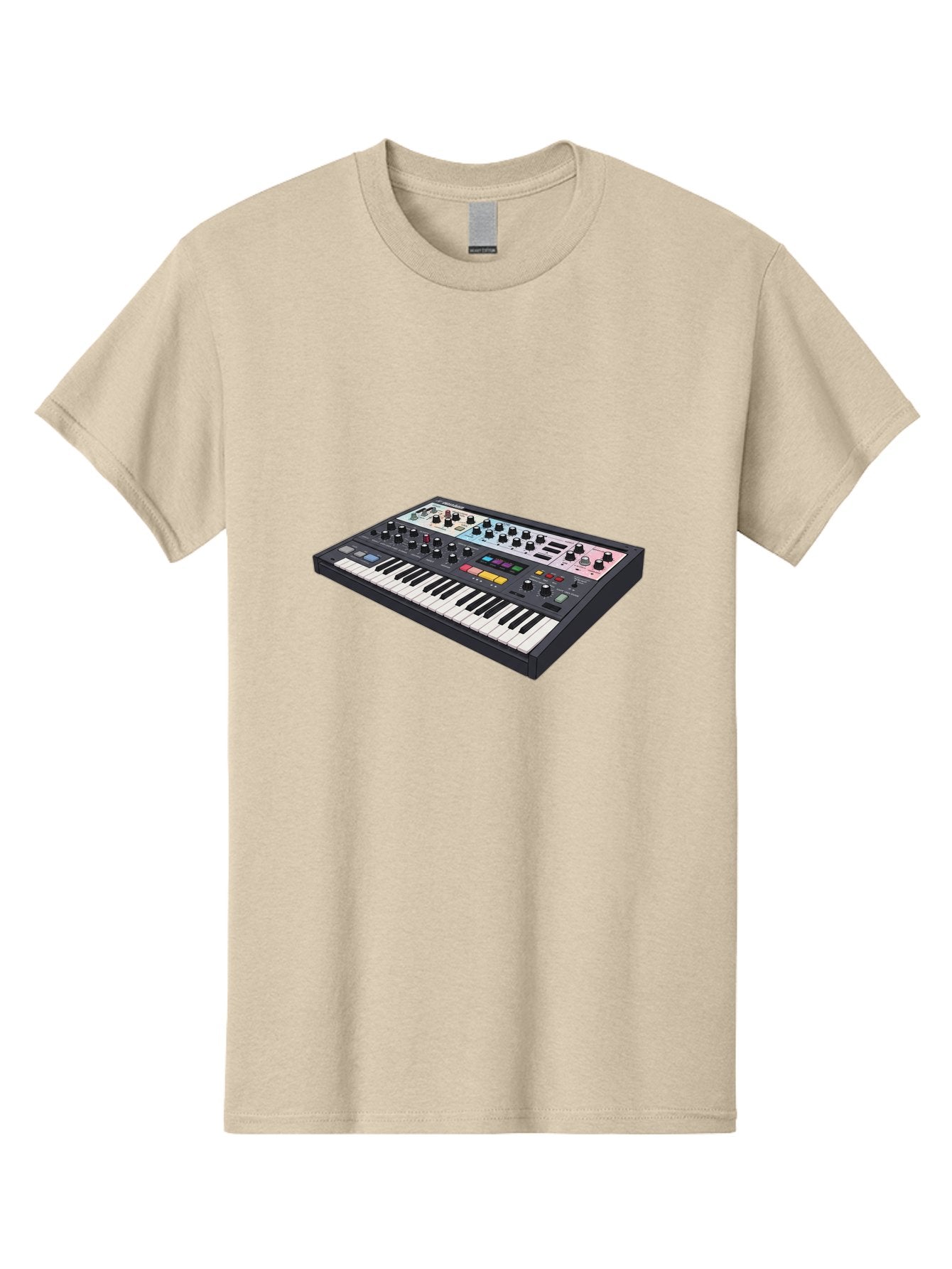 Roland-Jupiter-8 Men'S Graphic Tee, 100% Cotton, Comfortable Casual Summer Wear, Machine Washable, Music Synthesizer, Electronic Keyboard, Midi Controller, Sound Editing, Music Production, Audio Equipment, Musical Instrument, Korg Synthesizer, Bab362 6