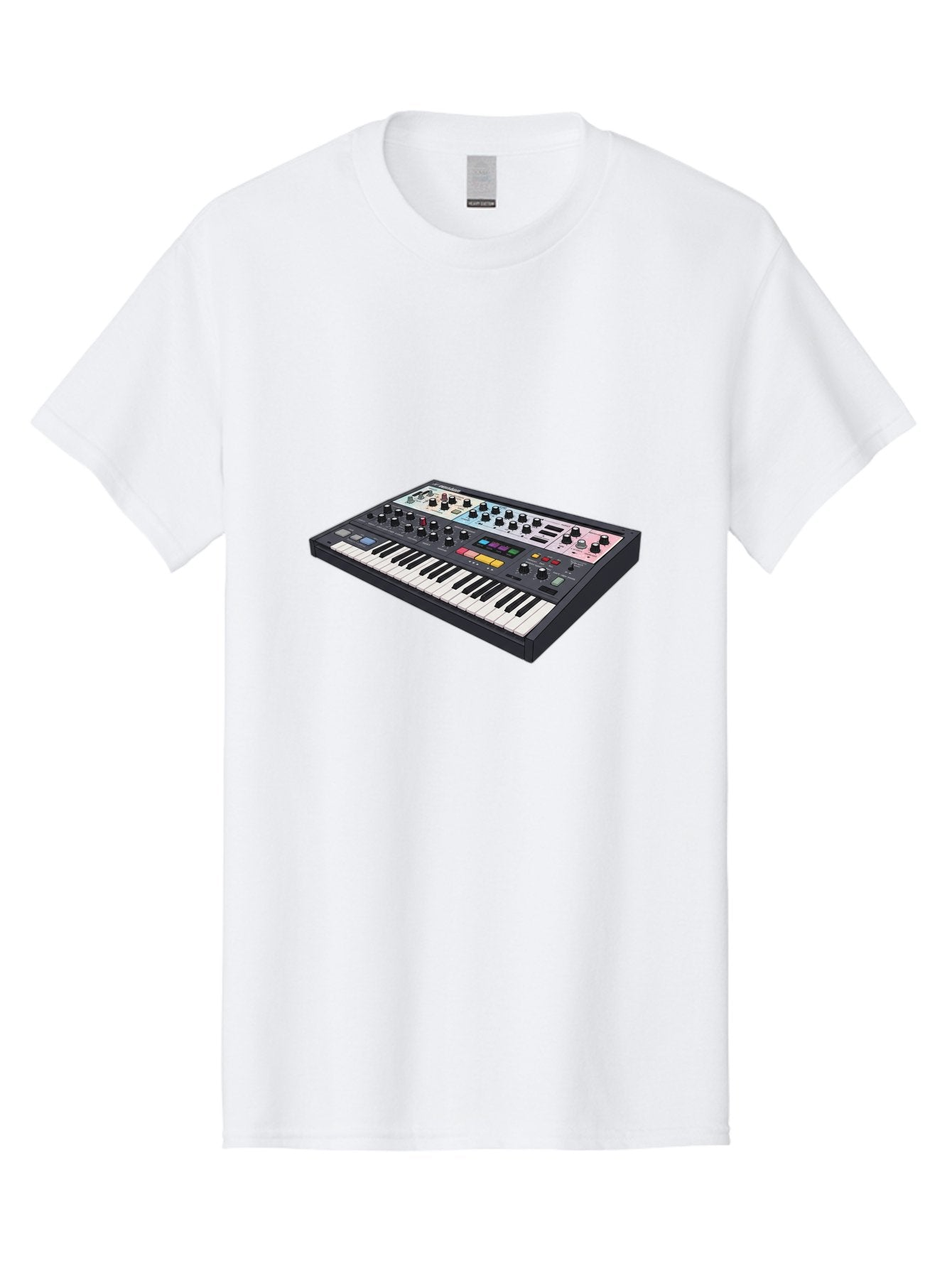 Roland-Jupiter-8 Men'S Graphic Tee, 100% Cotton, Comfortable Casual Summer Wear, Machine Washable, Music Synthesizer, Electronic Keyboard, Midi Controller, Sound Editing, Music Production, Audio Equipment, Musical Instrument, Korg Synthesizer, Bab362 9