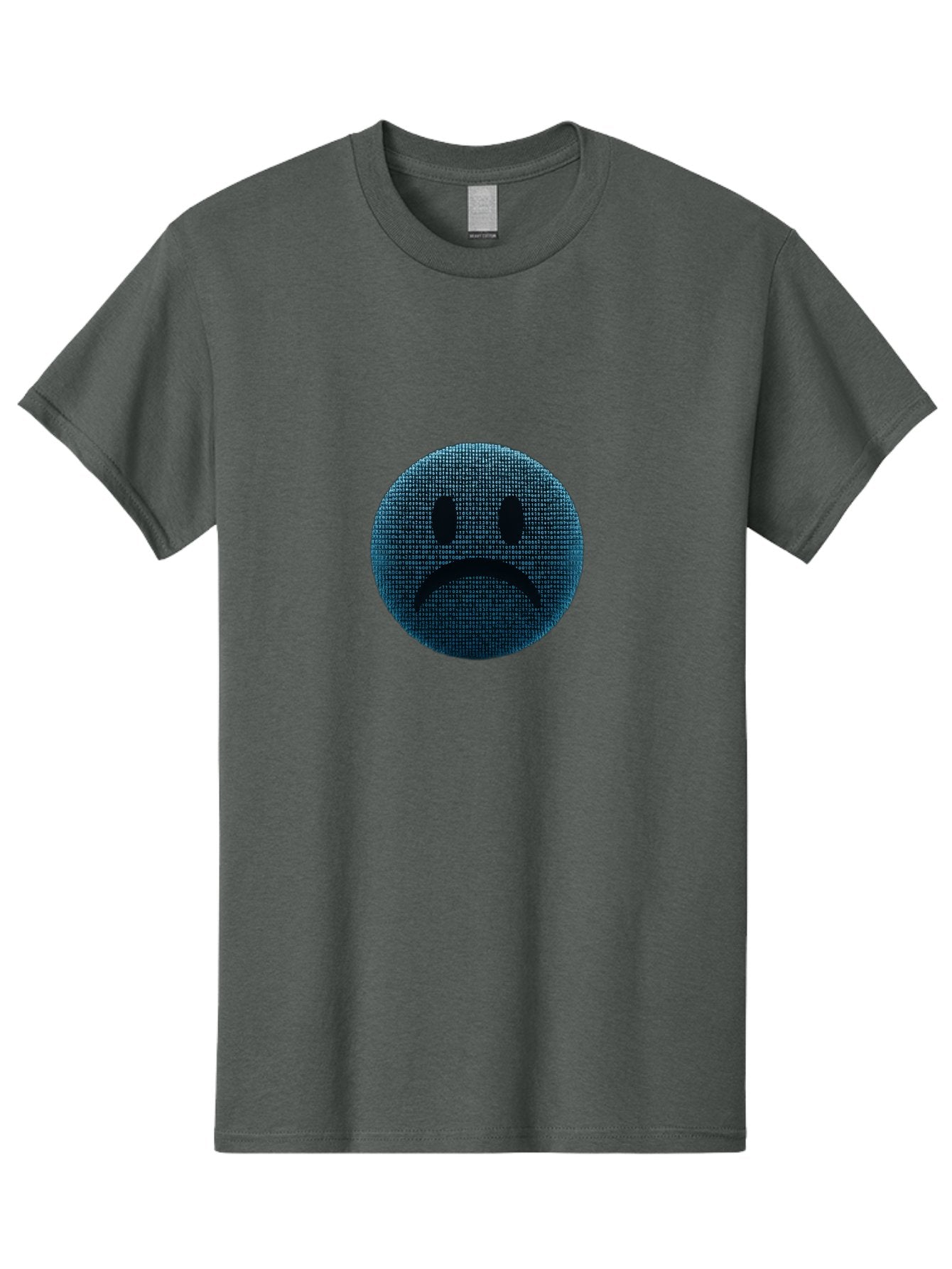 Sad-Face Men'S Graphic Tee, 100% Cotton, Comfortable Casual Summer Wear, Machine Washable, Sad Face Emoticon, Unhappy Expression, Displeased Emotion, Negative Sentiment, Frowning Face, Upset Feeling, Distressed Mood Bab372 3