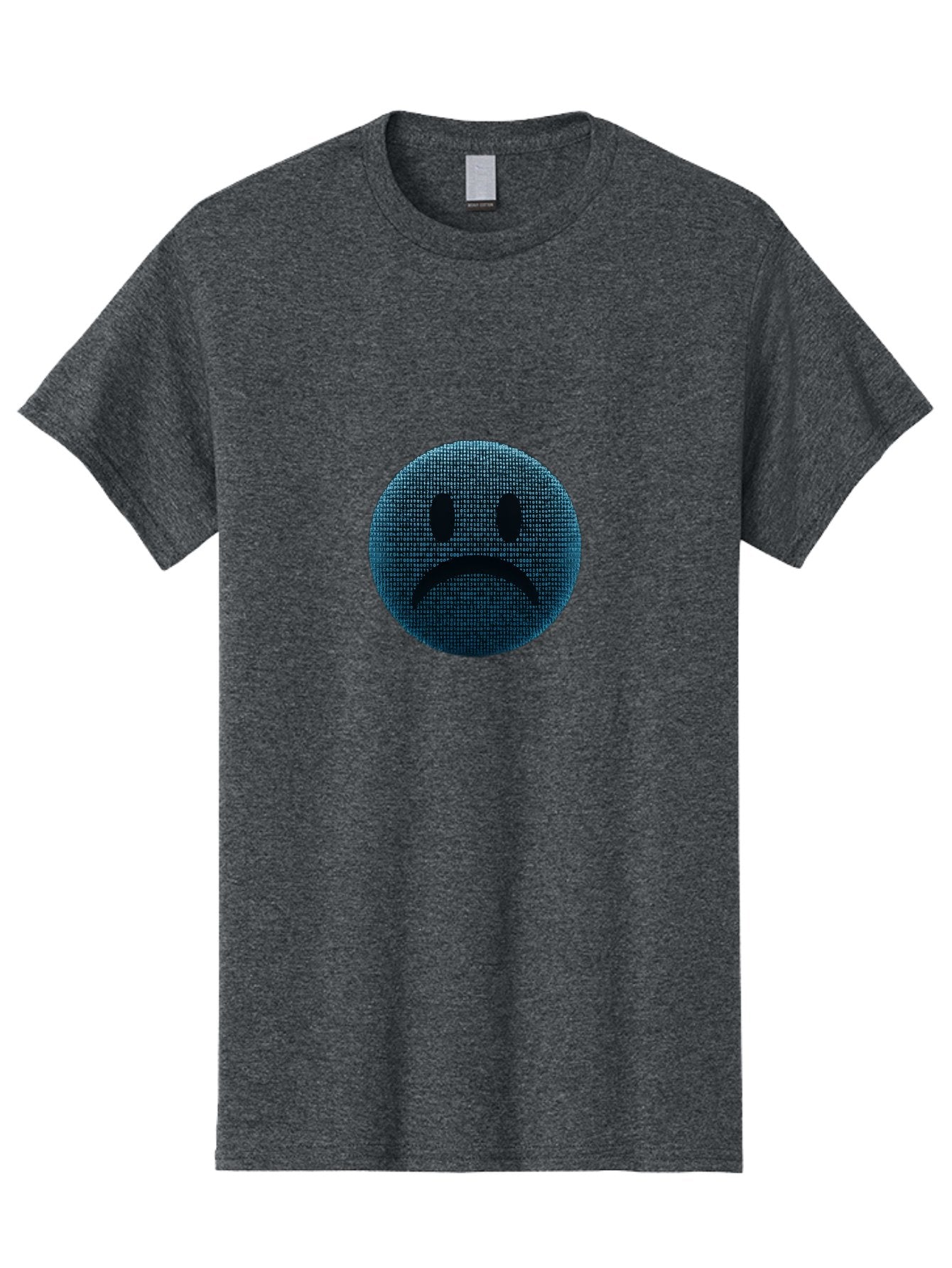 Sad-Face Men'S Graphic Tee, 100% Cotton, Comfortable Casual Summer Wear, Machine Washable, Sad Face Emoticon, Unhappy Expression, Displeased Emotion, Negative Sentiment, Frowning Face, Upset Feeling, Distressed Mood Bab372 12