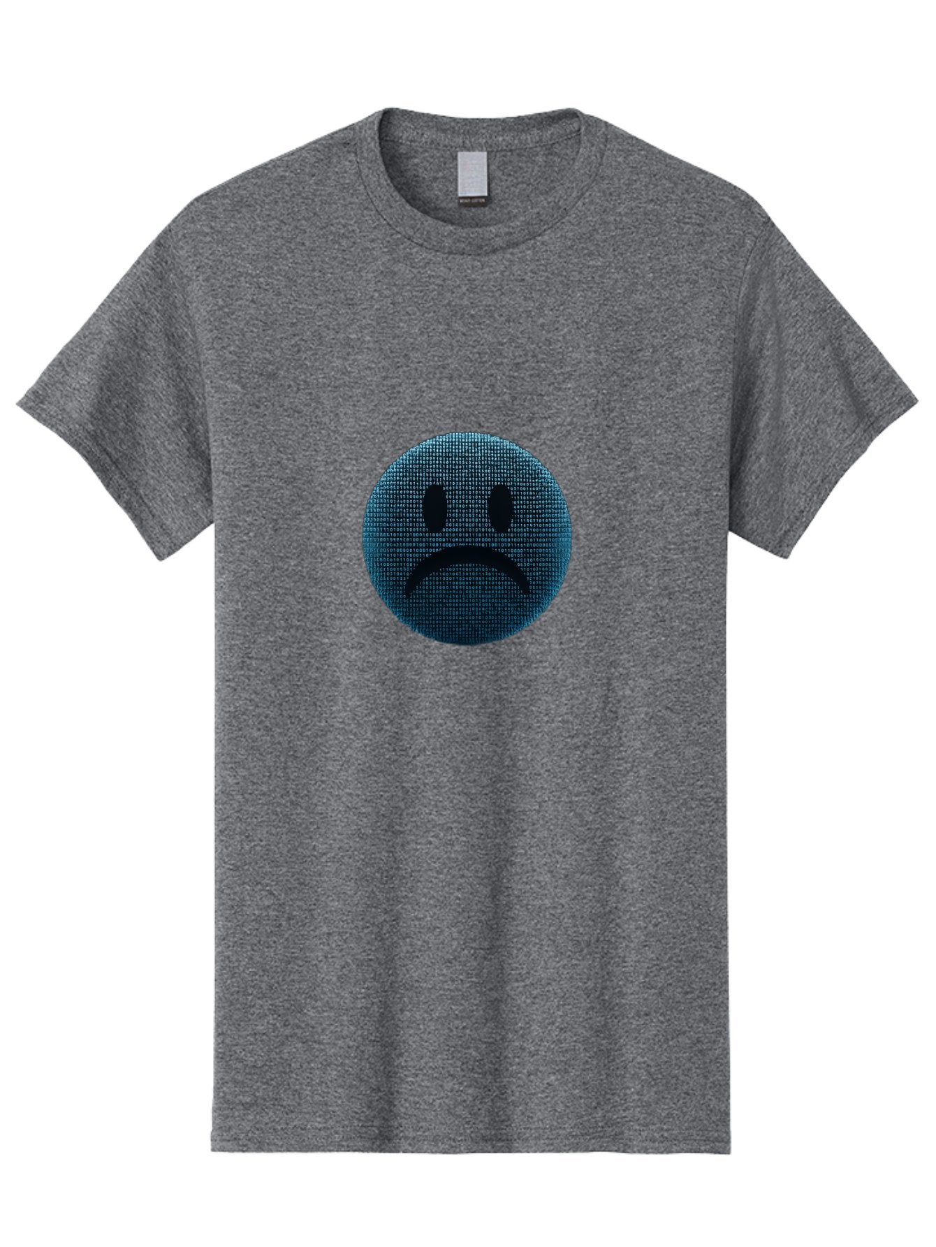 Sad-Face Men'S Graphic Tee, 100% Cotton, Comfortable Casual Summer Wear, Machine Washable, Sad Face Emoticon, Unhappy Expression, Displeased Emotion, Negative Sentiment, Frowning Face, Upset Feeling, Distressed Mood Bab372 4