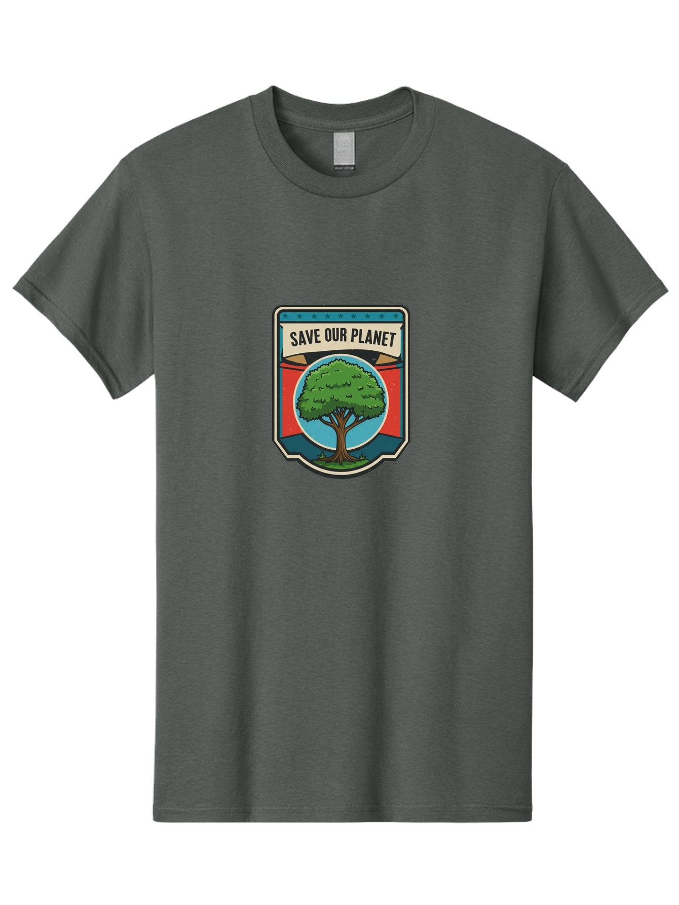 Save-Our-Planet-1 Men'S Graphic Tee, 100% Cotton, Comfortable Casual Summer Wear, Machine Washable, Eco-Friendly Logo, Tree Conservation, Environmental Protection, Green Initiative, Save The Planet, Eco Activism, Earth Day Symbol Bab377 4