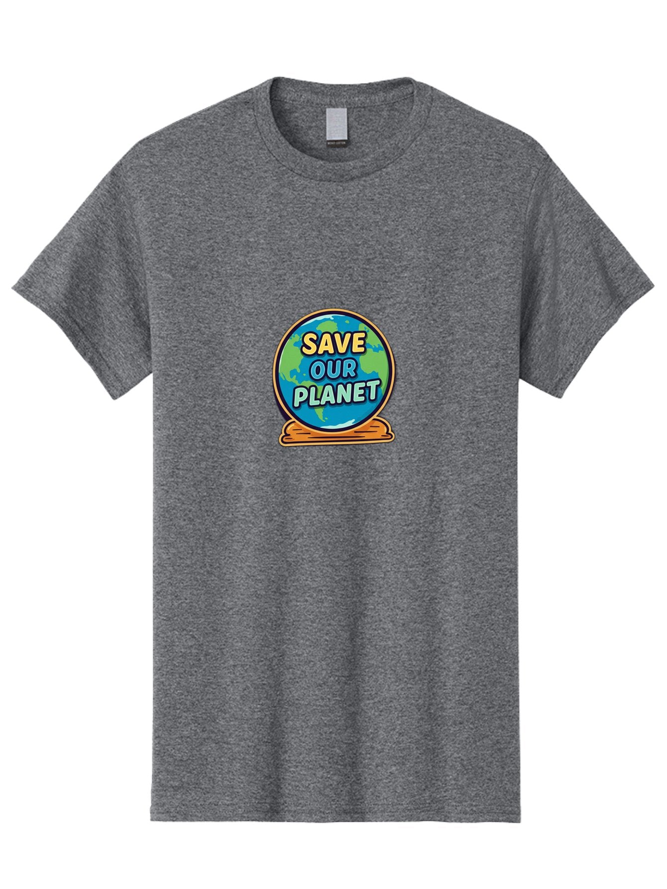 Save-Our-Planet-2 Men'S Graphic Tee, 100% Cotton, Comfortable Casual Summer Wear, Machine Washable, Globe With Save Our Planet Text, Eco-Friendly Message, Environmental Awareness, Earth Conservation, Sustainability, Global Unity, Bab378 8