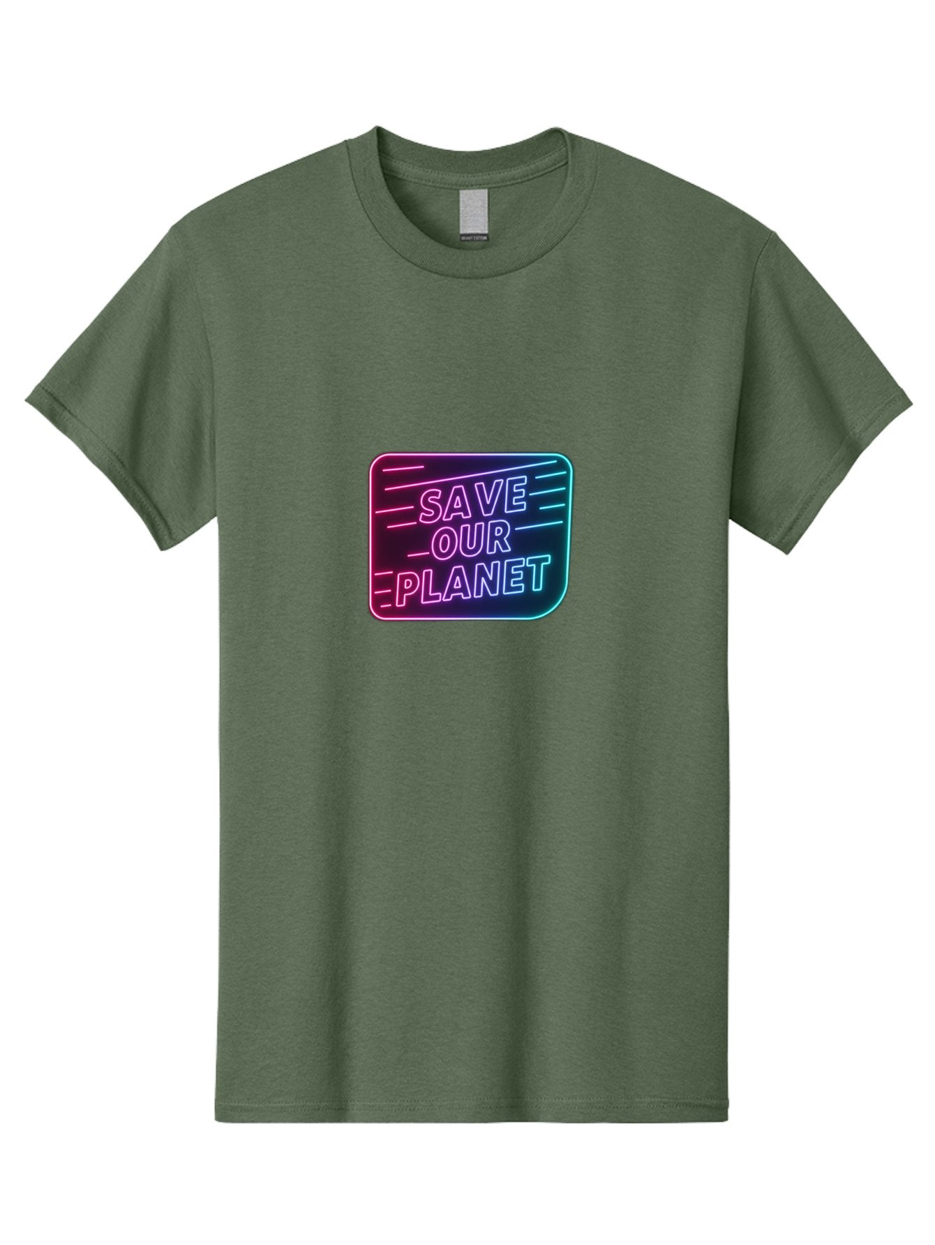 Save-Our-Planet-3 Men'S Graphic Tee, 100% Cotton, Comfortable Casual Summer Wear, Machine Washable, Neon Sign, Save Our Planet, Environmental Awareness, Eco-Friendly Message, Sustainability, Conservation, Activism, Social Impact, Neon Lights Bab379 10