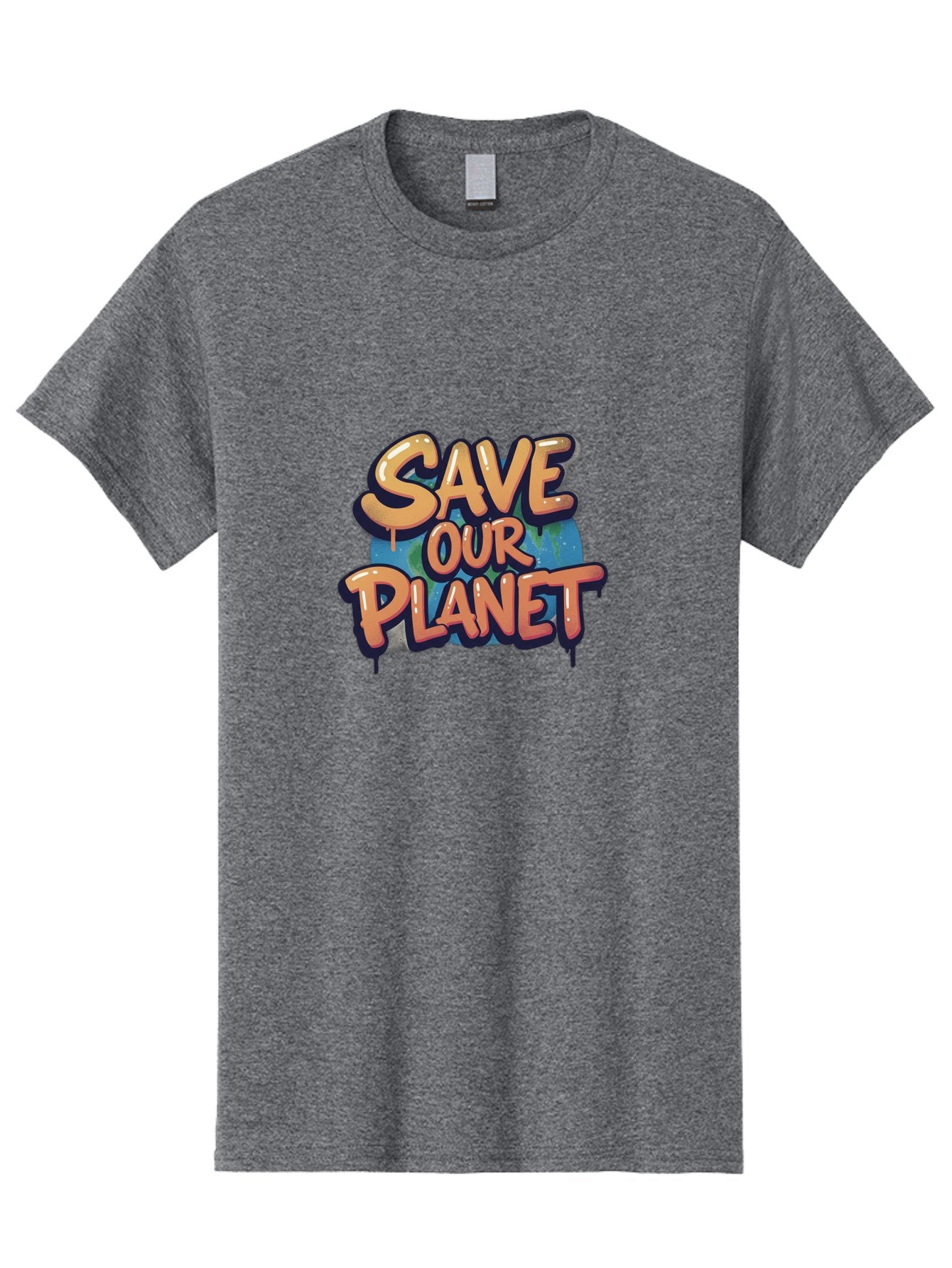 Save-Our-Planet-7 Men'S Graphic Tee, 100% Cotton, Comfortable Casual Summer Wear, Machine Washable, Save The Planet, Eco Friendly, Environmental Awareness, Sustainability, Climate Change, Earth Protection, Green Movement, Conservation Efforts, Bab383
