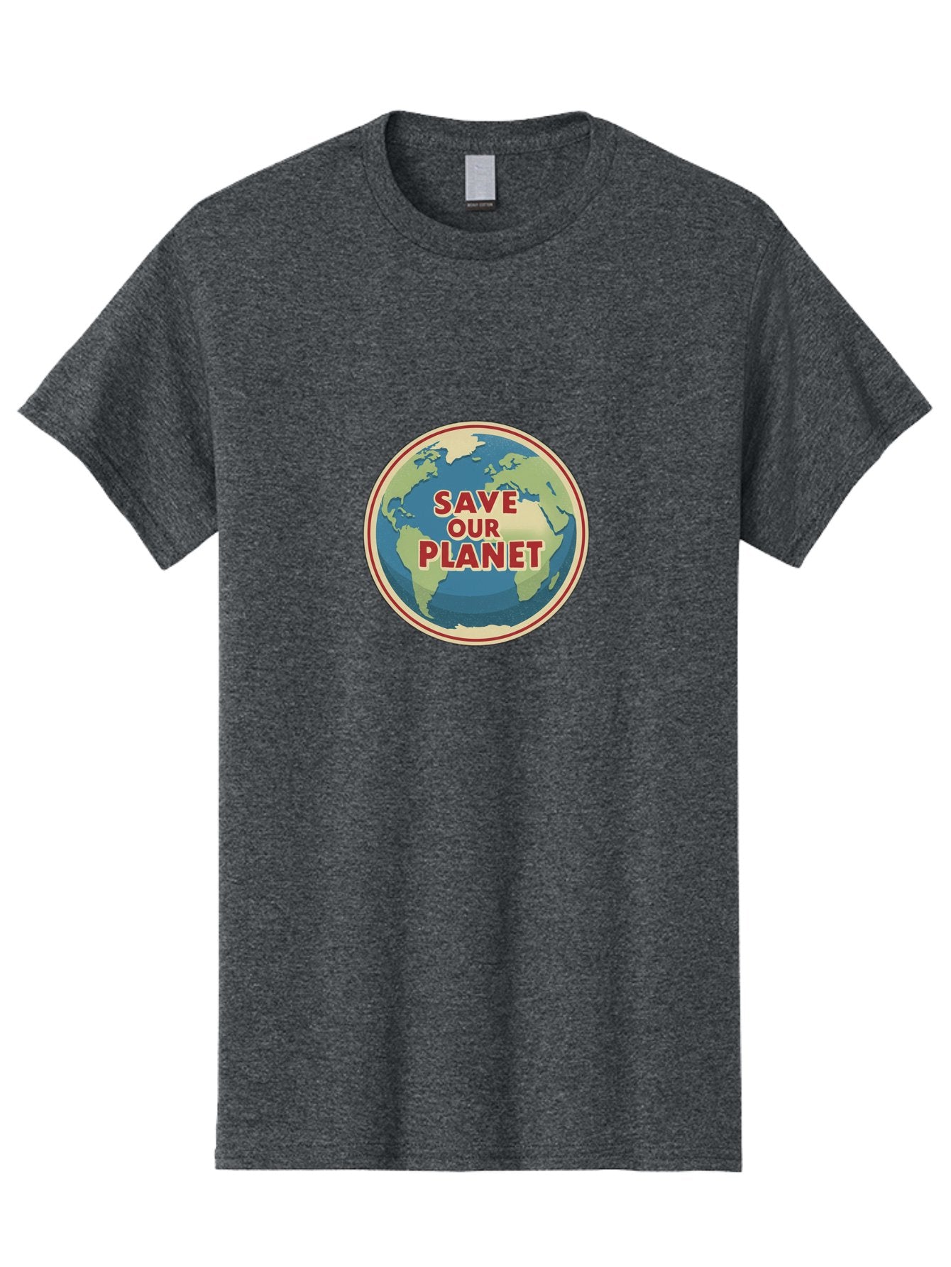 Save-Our-Planet-8 Men'S Graphic Tee, 100% Cotton, Comfortable Casual Summer Wear, Machine Washable, Globe With Save Our Planet Text, Environmental Awareness, Eco-Friendly Message, Save The Earth, Conservation, Sustainability, Eco Activism, Bab384 4