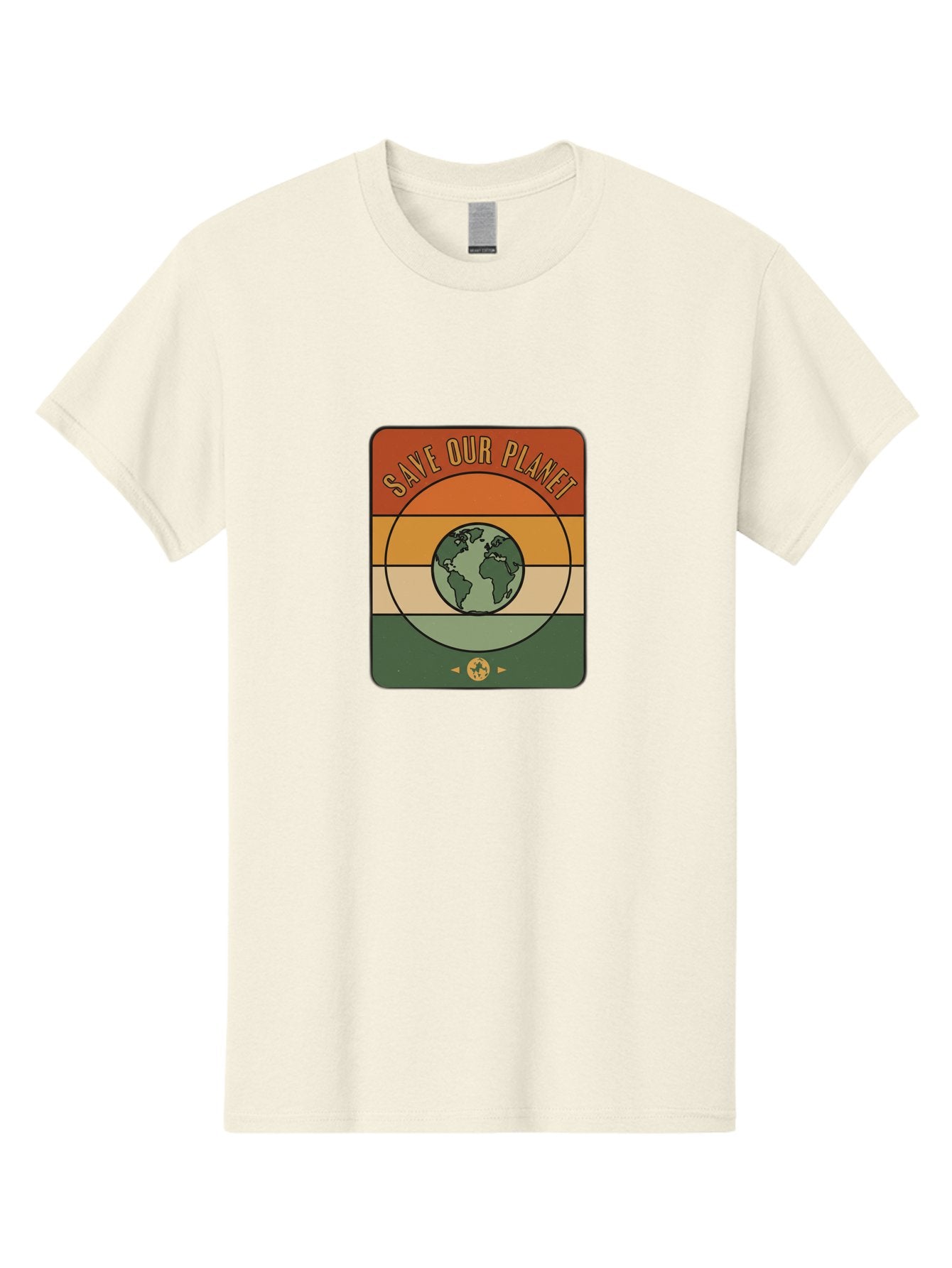 Save-Our-Planet Men'S Graphic Tee, 100% Cotton, Comfortable Casual Summer Wear, Machine Washable, Earth Conservation, Environmental Protection, Save Our Planet, Eco Friendly, Global Sustainability, Green Initiative, Retro Style, Bab385