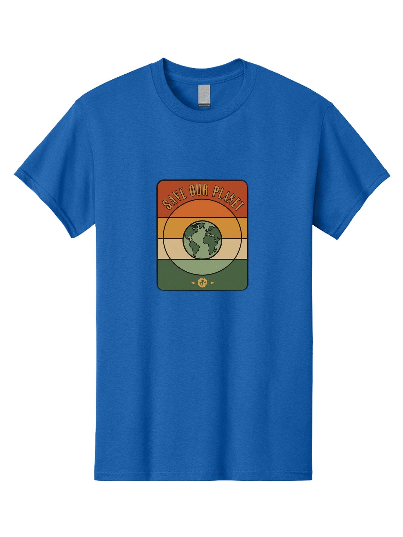 Save-Our-Planet Men'S Graphic Tee, 100% Cotton, Comfortable Casual Summer Wear, Machine Washable, Earth Conservation, Environmental Protection, Save Our Planet, Eco Friendly, Global Sustainability, Green Initiative, Retro Style, Bab385