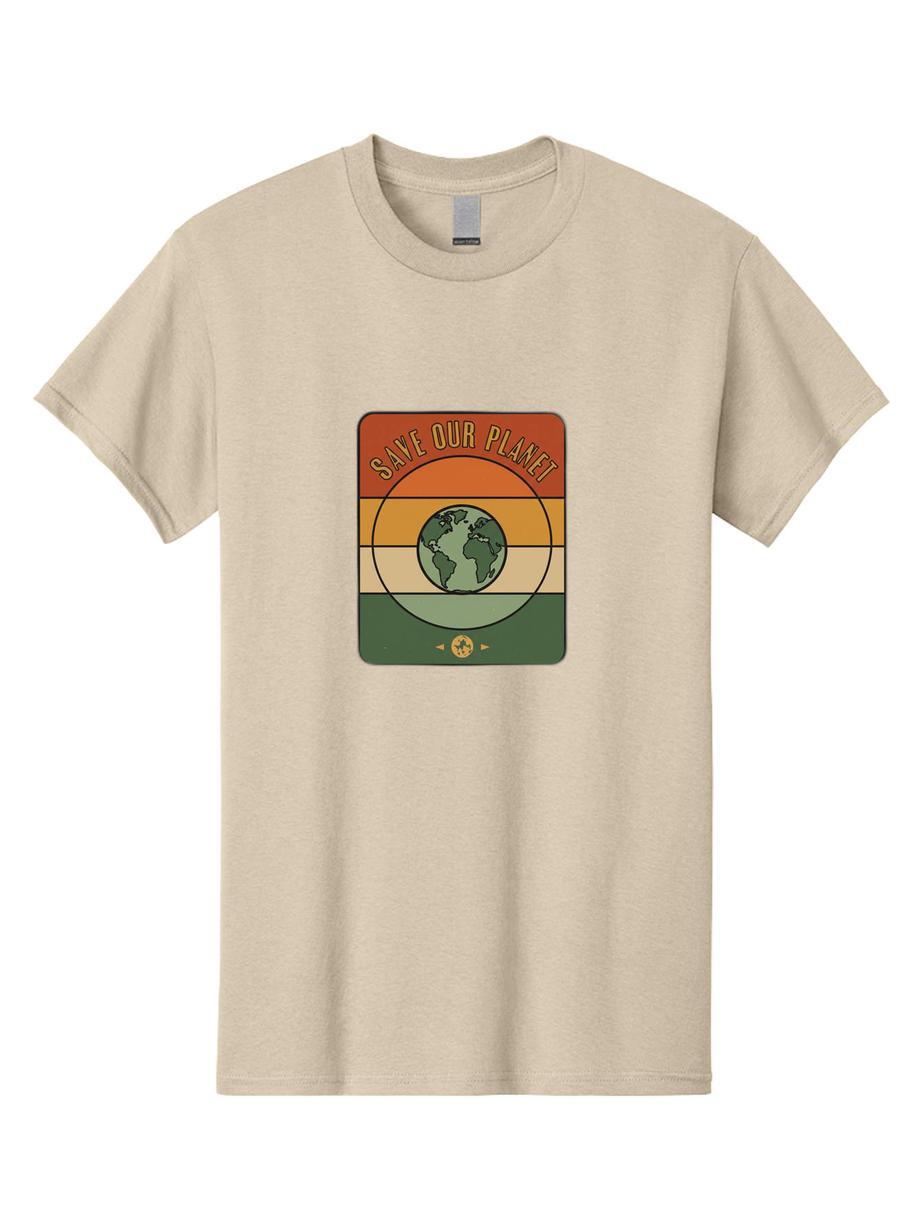 Save-Our-Planet Men'S Graphic Tee, 100% Cotton, Comfortable Casual Summer Wear, Machine Washable, Earth Conservation, Environmental Protection, Save Our Planet, Eco Friendly, Global Sustainability, Green Initiative, Retro Style, Bab385
