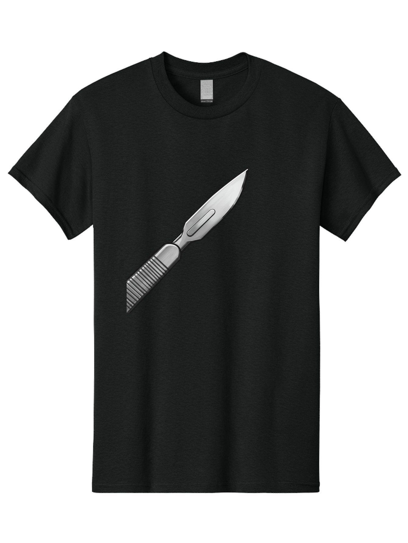 Scalpel Men'S Graphic Tee, 100% Cotton, Comfortable Casual Summer Wear, Machine Washable, Surgical Scalpel, Medical Tool, Sharp Blade, Stainless Steel, Precision Instrument, Surgical Equipment, Medical Illustration Bab386