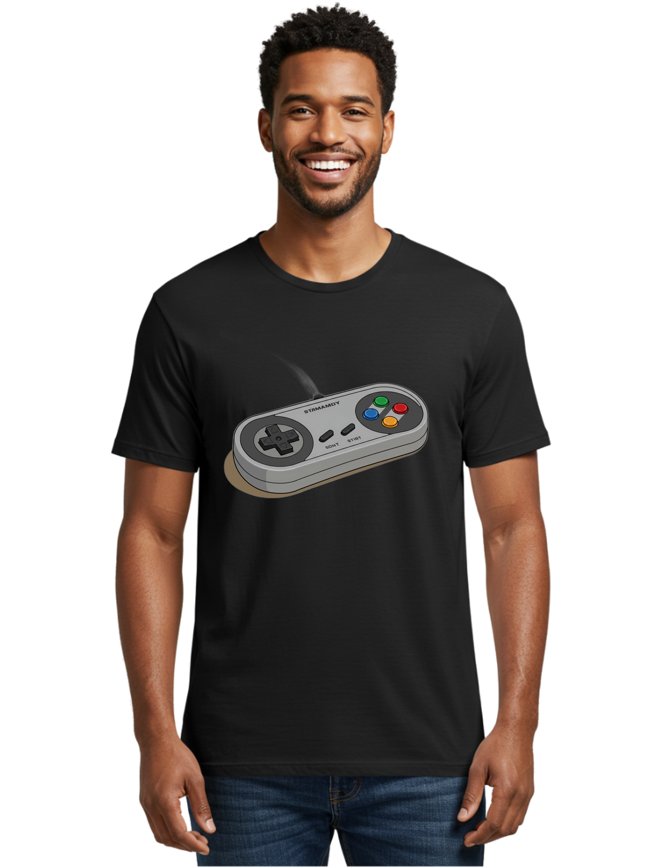 Sega-Stormd6Y-Gamepad Men'S Graphic Tee, 100% Cotton, Comfortable Casual Summer Wear, Machine Washable, Classic Gamepad, Sega Game Controller, Retro Gaming, Gamepad Design, 90S Gaming Nostalgia, Vintage Gaming, Gaming Peripherals, Bab389 14