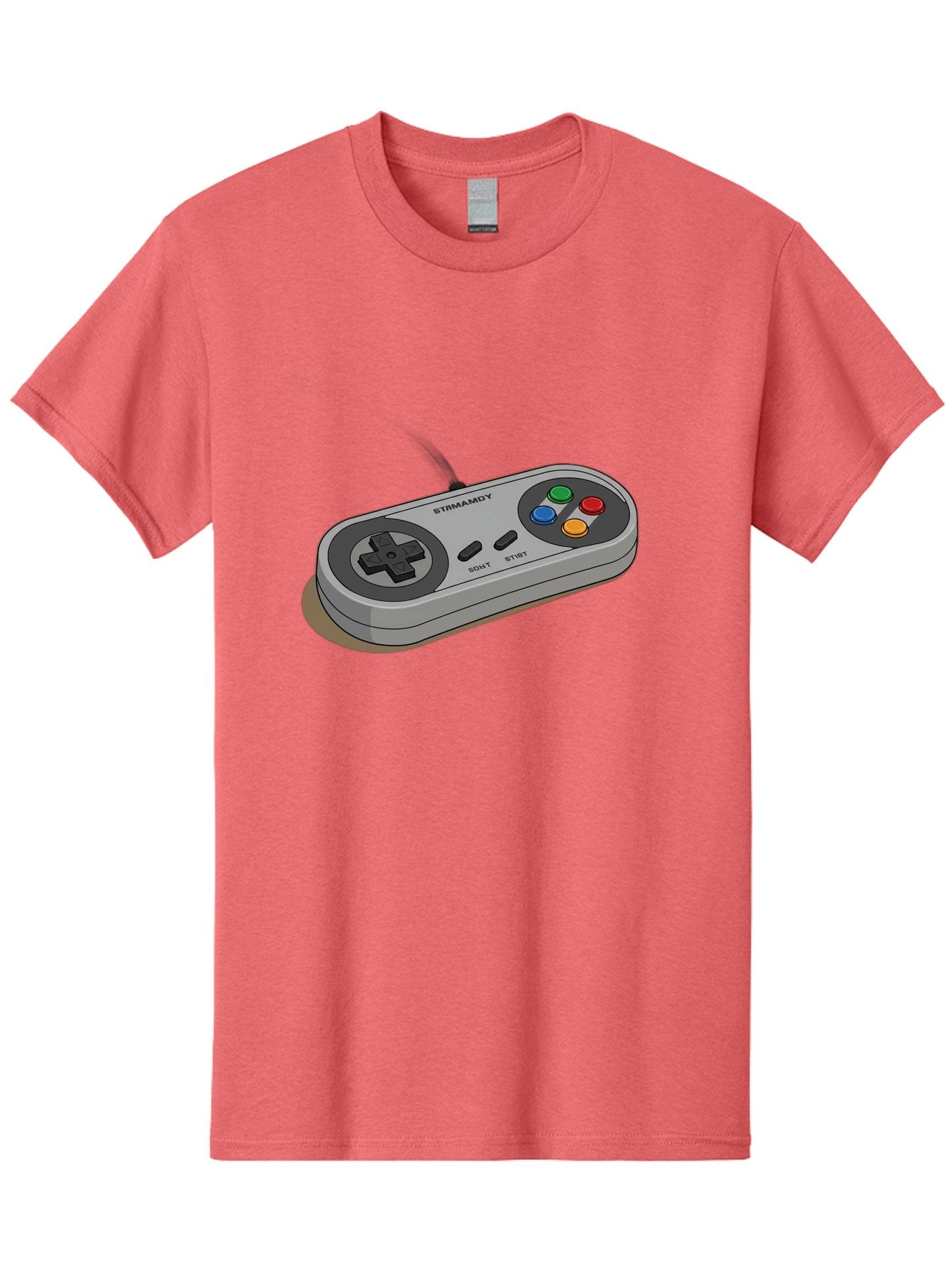 Sega-Stormd6Y-Gamepad Men'S Graphic Tee, 100% Cotton, Comfortable Casual Summer Wear, Machine Washable, Classic Gamepad, Sega Game Controller, Retro Gaming, Gamepad Design, 90S Gaming Nostalgia, Vintage Gaming, Gaming Peripherals, Bab389 15