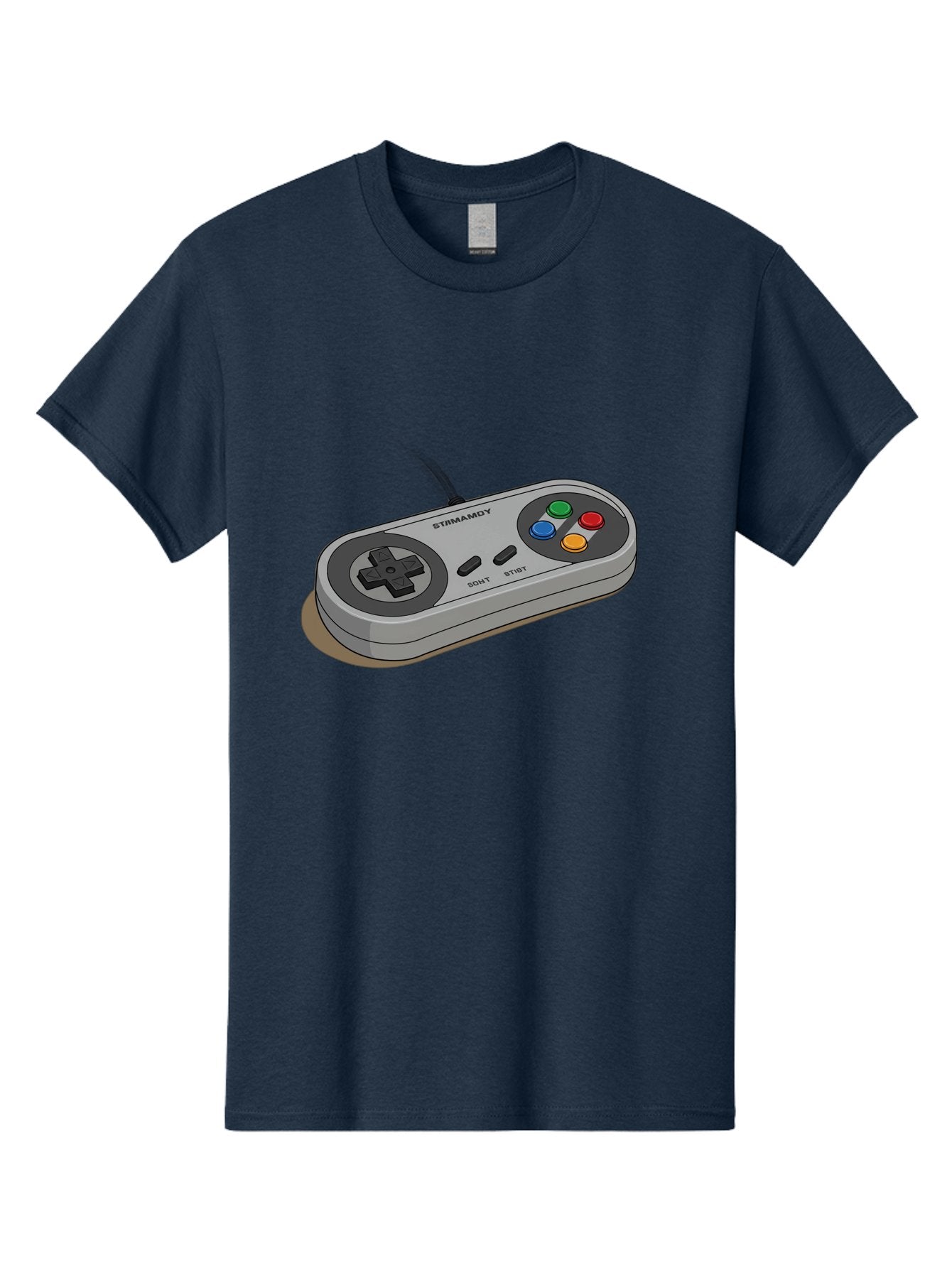 Sega-Stormd6Y-Gamepad Men'S Graphic Tee, 100% Cotton, Comfortable Casual Summer Wear, Machine Washable, Classic Gamepad, Sega Game Controller, Retro Gaming, Gamepad Design, 90S Gaming Nostalgia, Vintage Gaming, Gaming Peripherals, Bab389 4