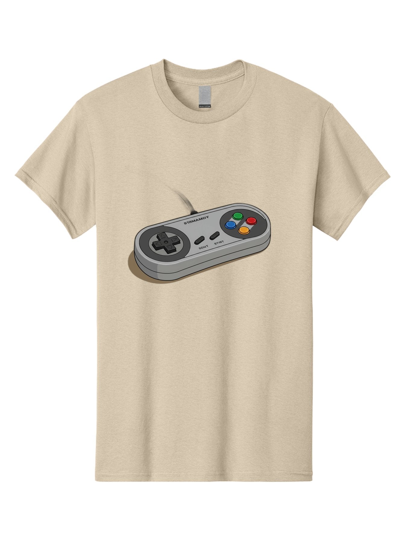 Sega-Stormd6Y-Gamepad Men'S Graphic Tee, 100% Cotton, Comfortable Casual Summer Wear, Machine Washable, Classic Gamepad, Sega Game Controller, Retro Gaming, Gamepad Design, 90S Gaming Nostalgia, Vintage Gaming, Gaming Peripherals, Bab389 3