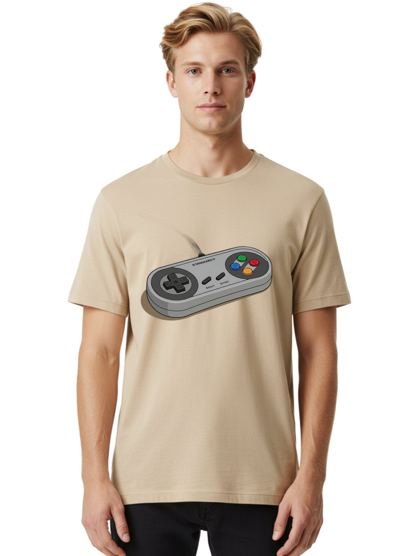 Sega-Stormd6Y-Gamepad Men'S Graphic Tee, 100% Cotton, Comfortable Casual Summer Wear, Machine Washable, Classic Gamepad, Sega Game Controller, Retro Gaming, Gamepad Design, 90S Gaming Nostalgia, Vintage Gaming, Gaming Peripherals, Bab389 22