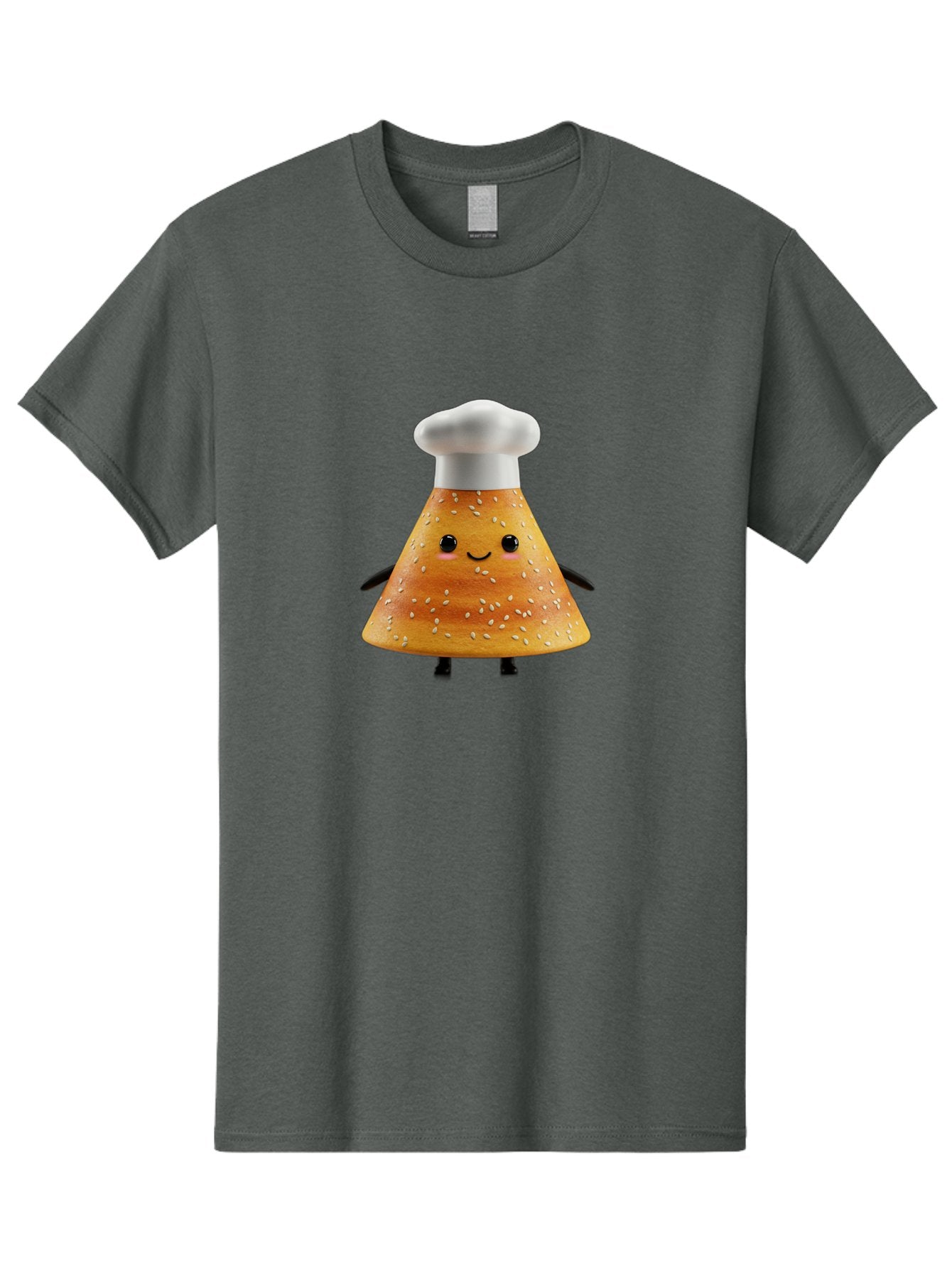 Sesame-Seed-Dosa-Chef Men'S Graphic Tee, 100% Cotton, Comfortable Casual Summer Wear, Machine Washable, Cartoon Bun With Chef Hat, Kawaii Food Character, Sesame Seed Bun, Culinary Theme, Whimsical Illustration, Baking Concept, Cute Mascot, Bab391 10
